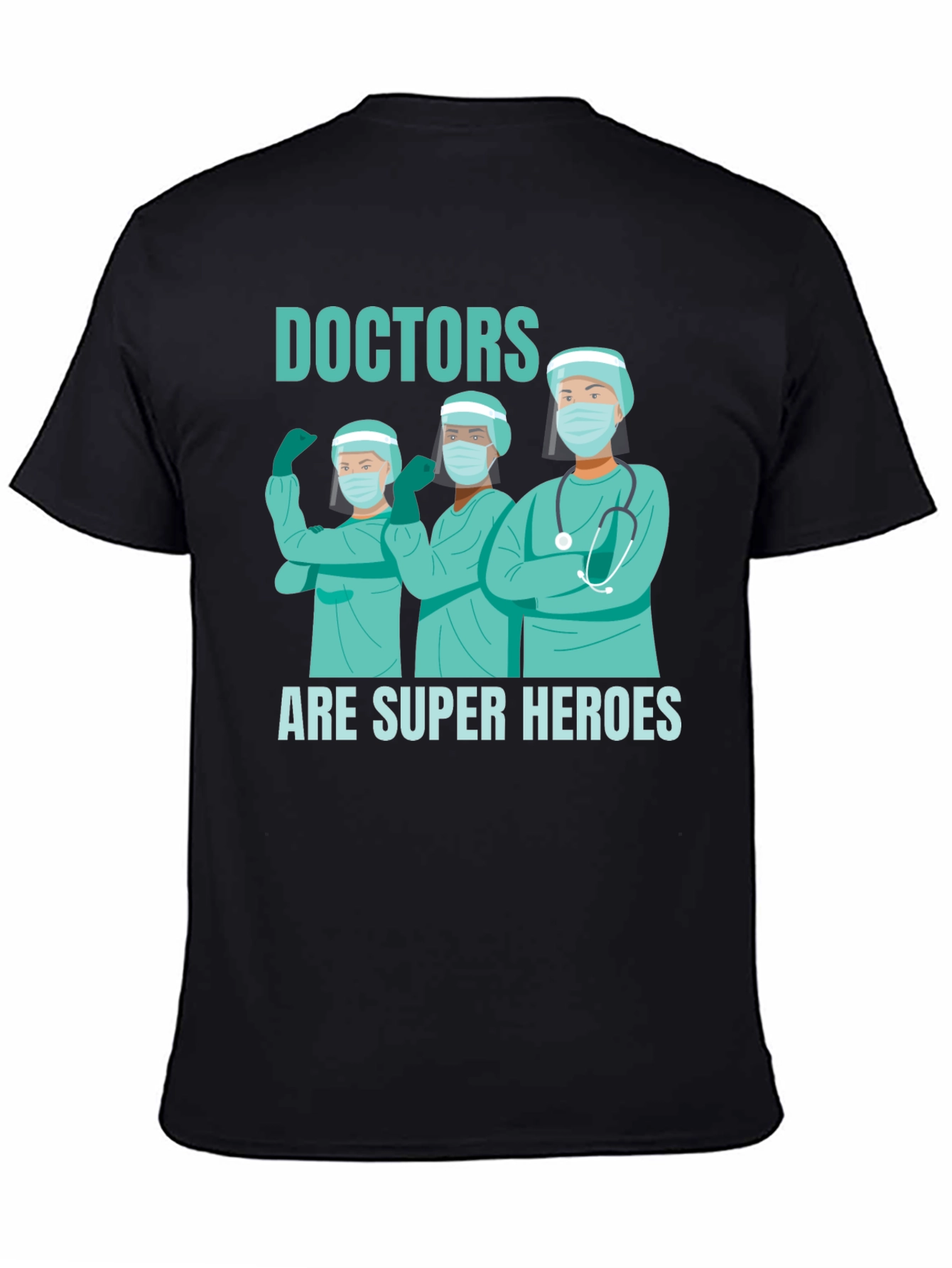 Black Doctors Are Super Heroes T-Shirt view 4