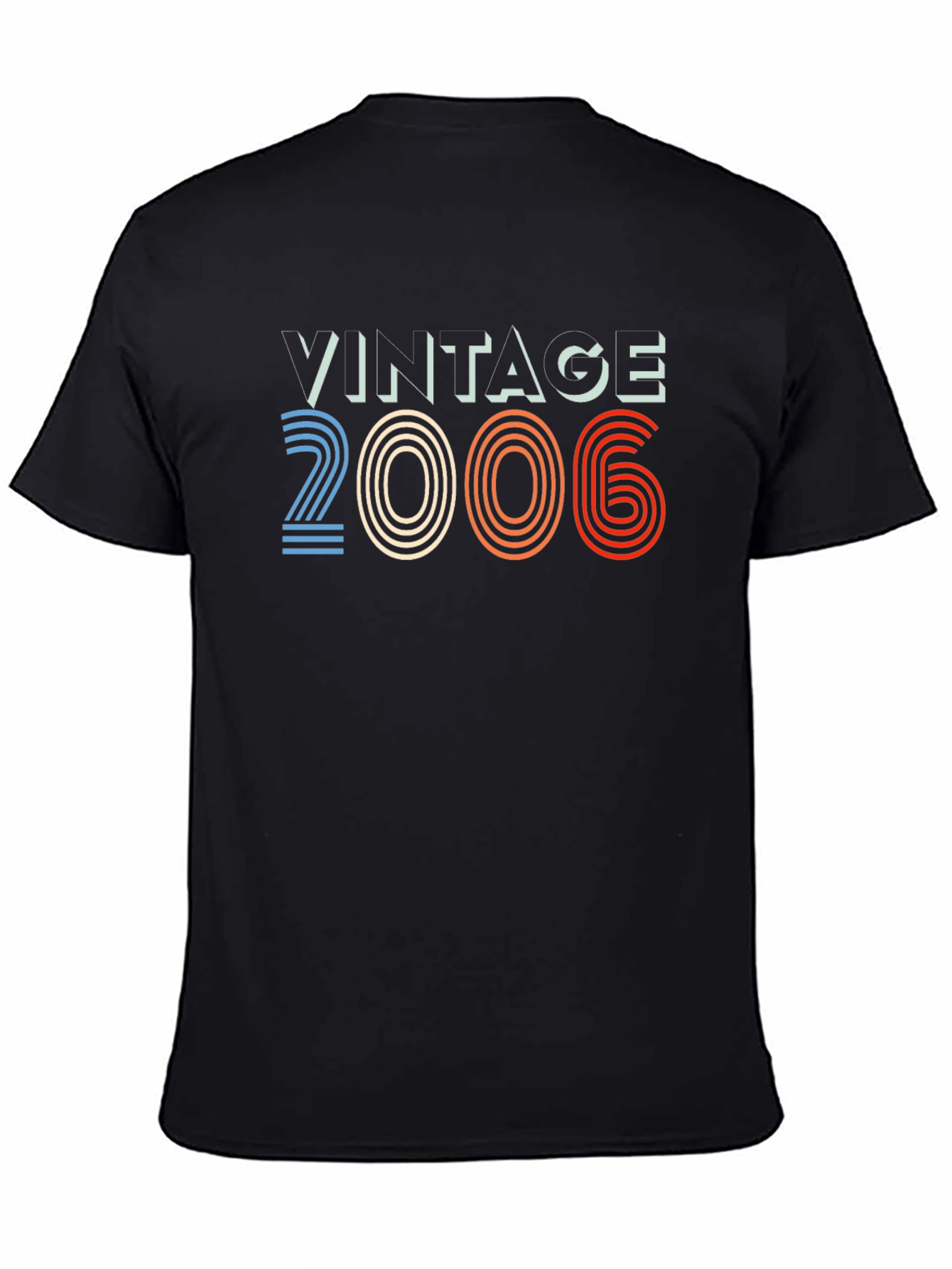 Black Vintage 2006 Graphic Tee - Retro Style view 4