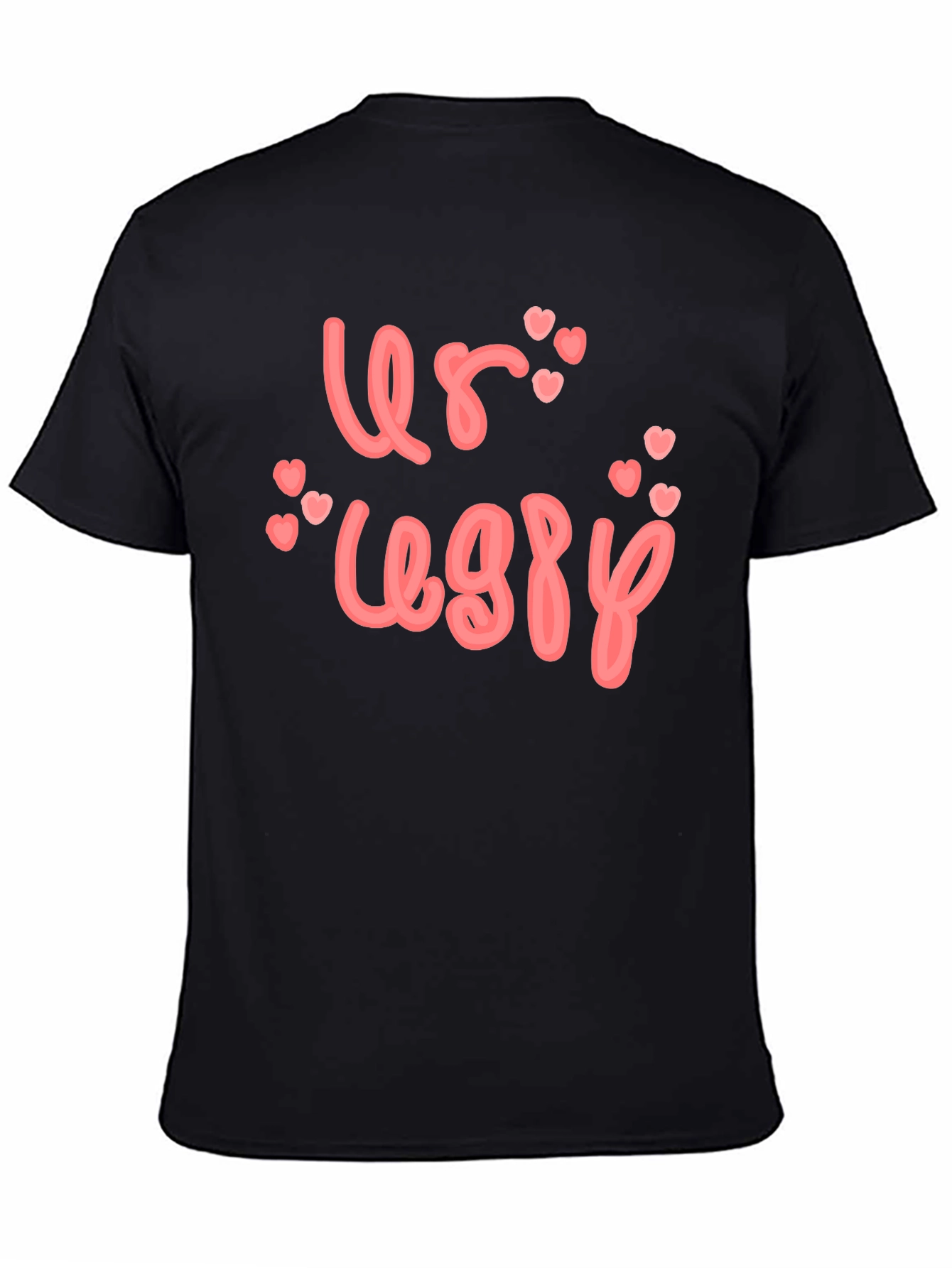 Black Ur Worthy Graphic Tee - Soft Black Cotton T-Shirt view 4