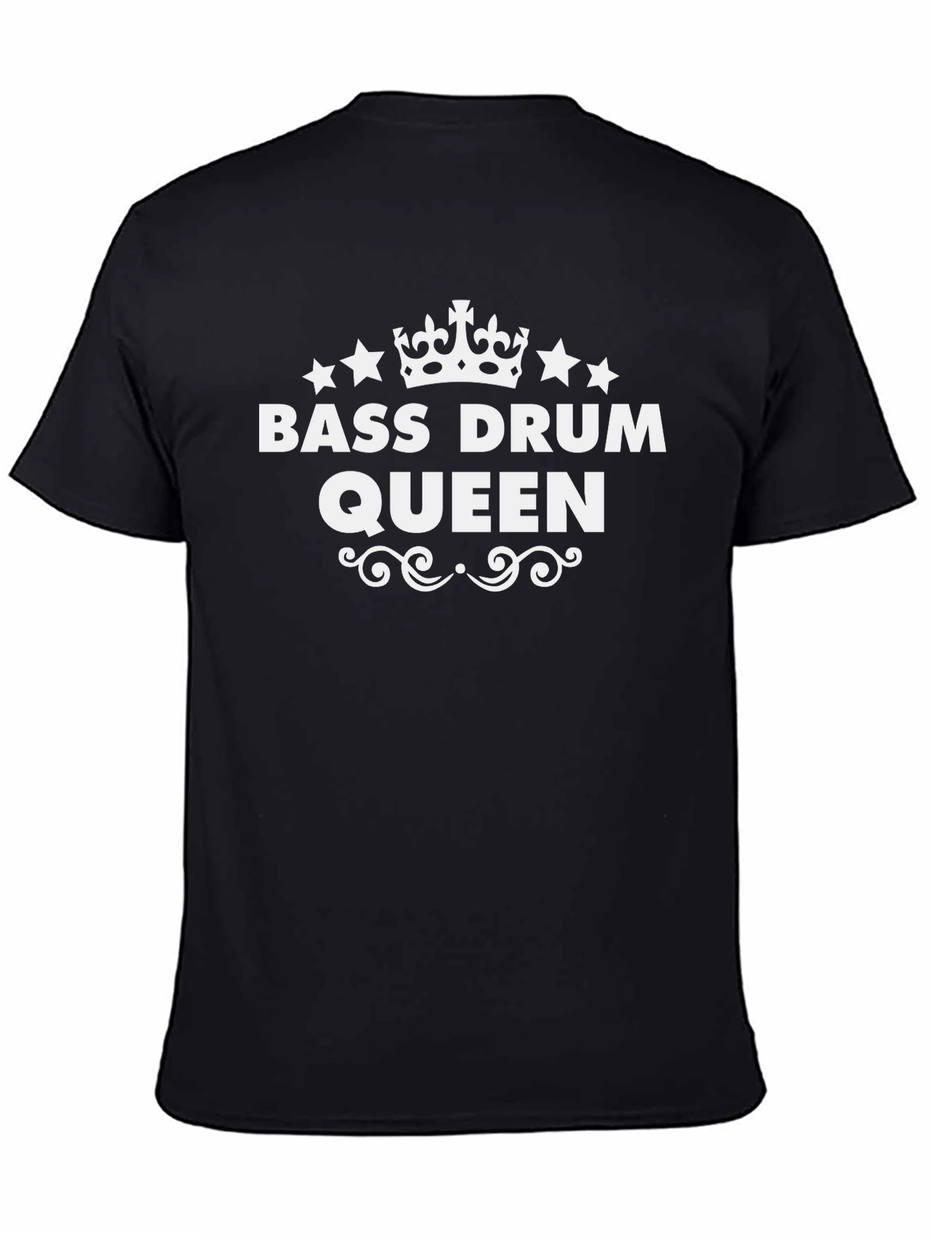 Black Bass Drum Queen Graphic Tee - Black T-Shirt view 4