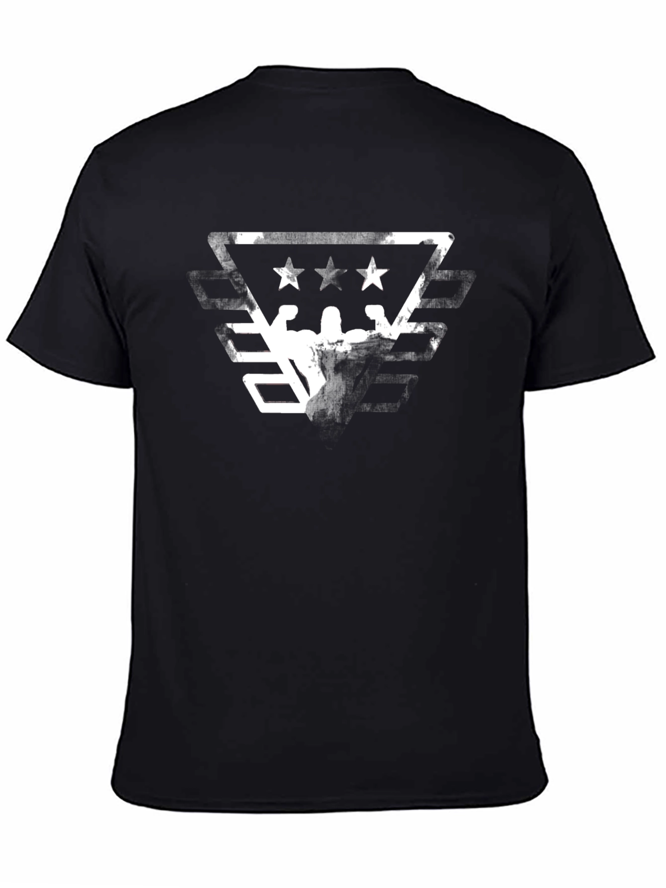 Black Graphic Tee - Patriotic Bodybuilder Design view 4
