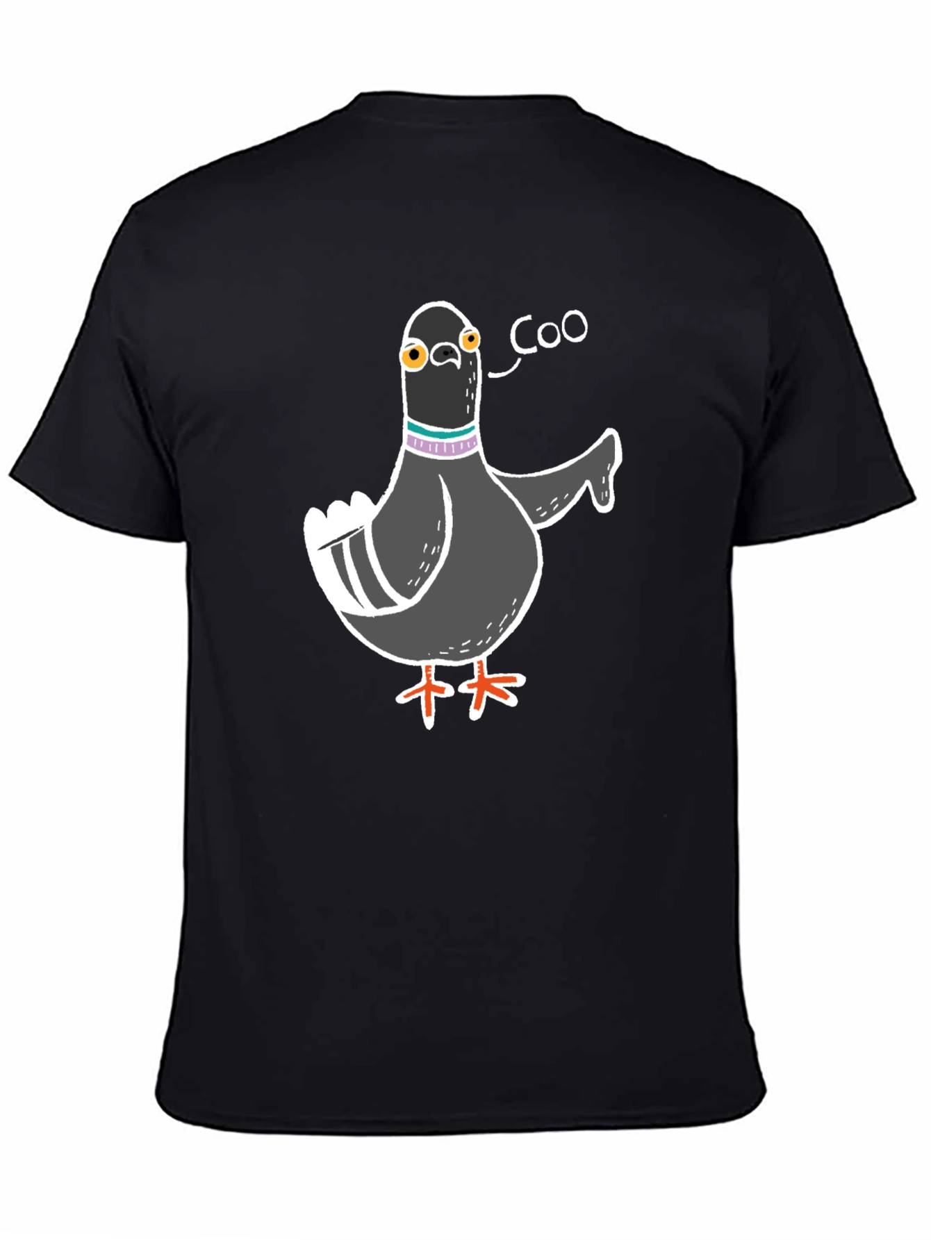 Black Funny Pigeon Coo T-Shirt - Unique Bird Lover Gift view 4