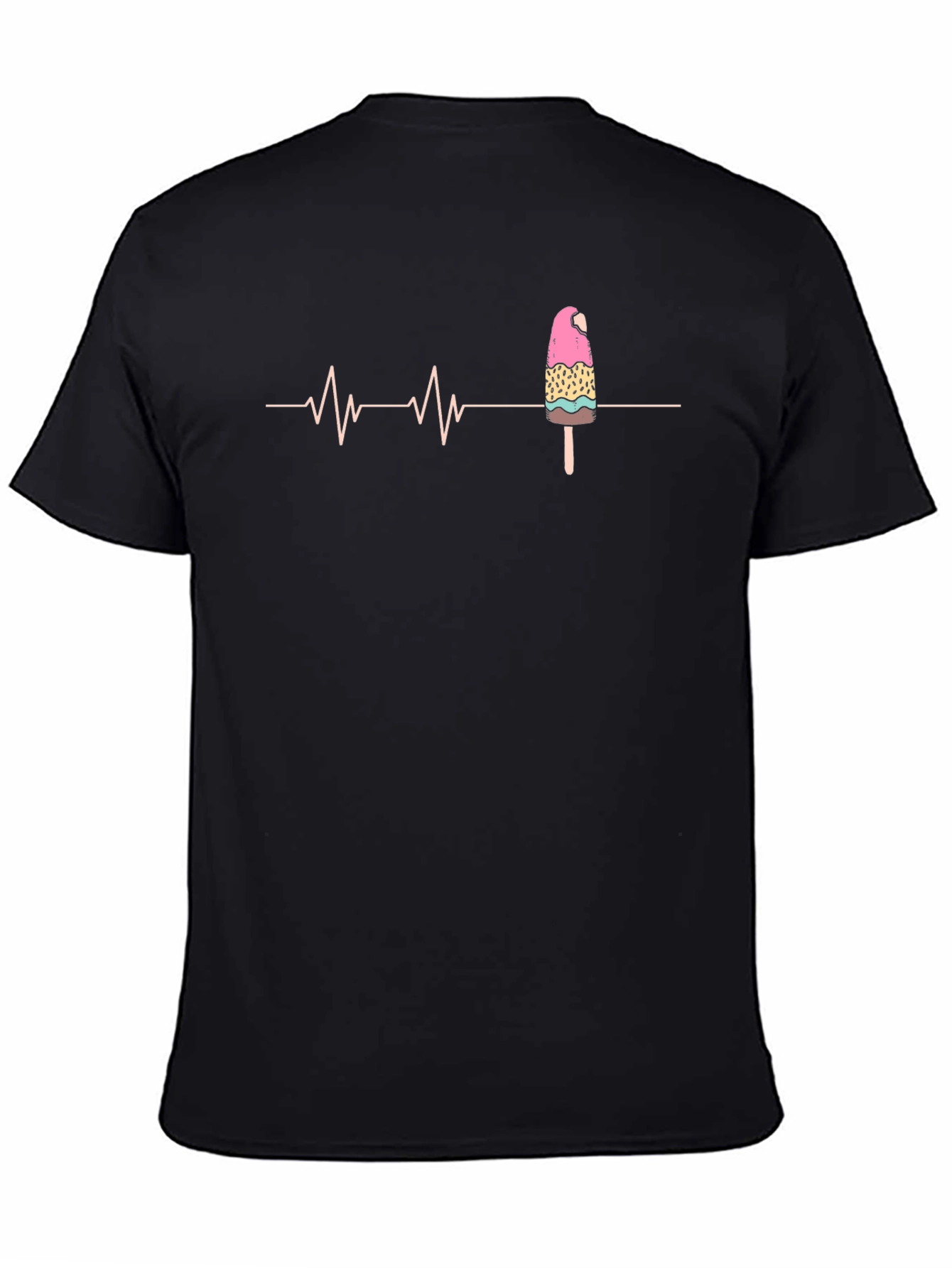 Black Ice Cream Heartbeat T-Shirt view 4