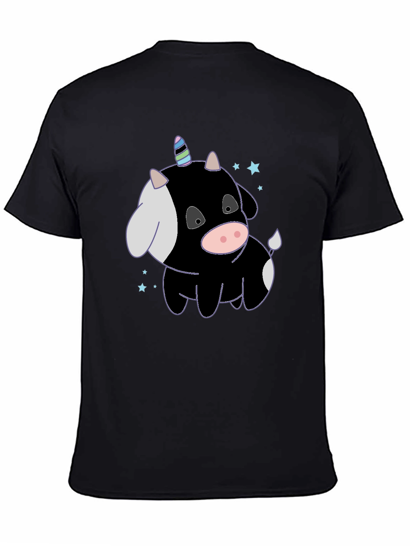 Black Unicorn Cow T-Shirt - Whimsical & Fun! view 4