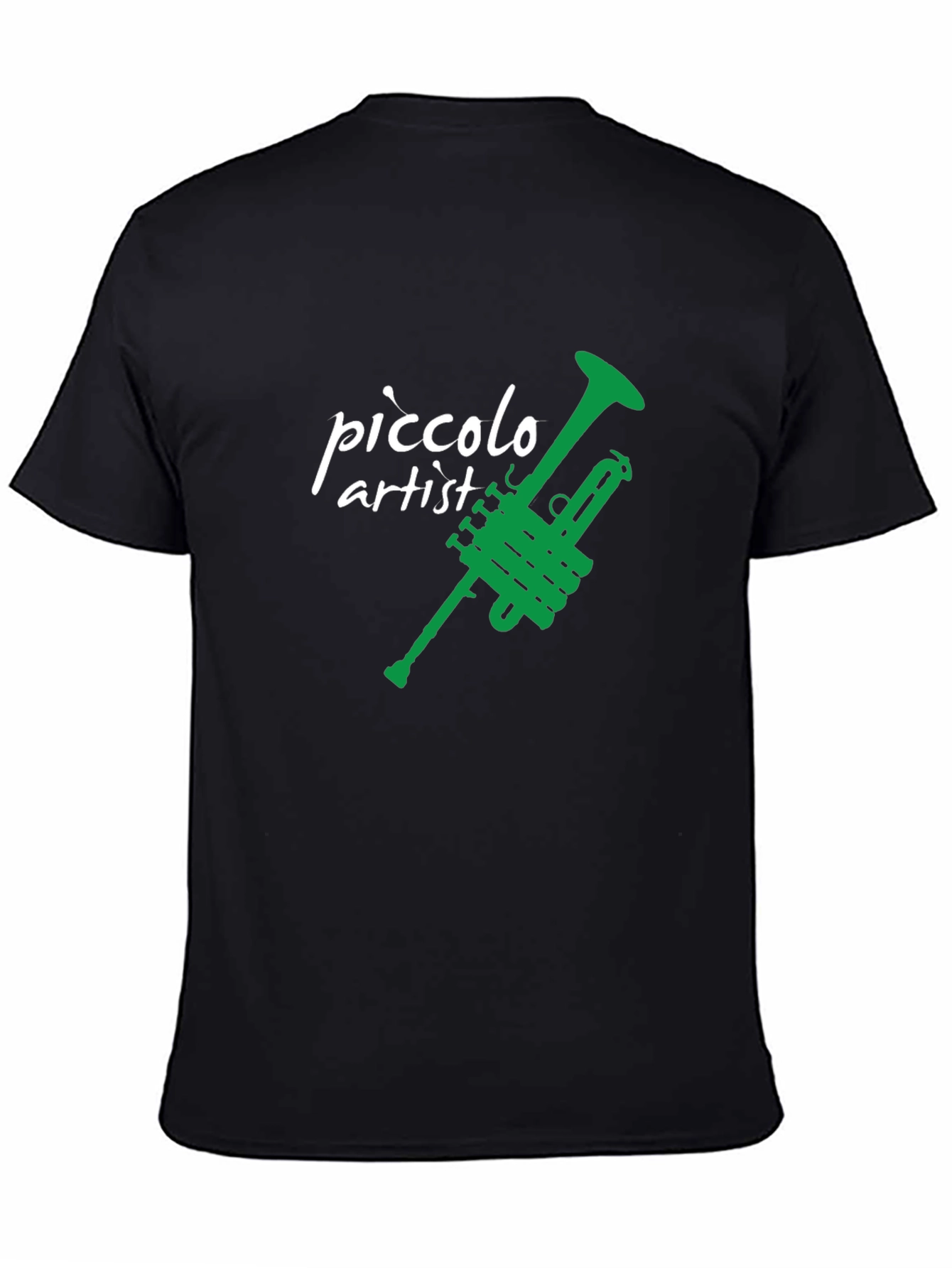 Black Piccolo Artist Trumpet Graphic Tee - Black view 4
