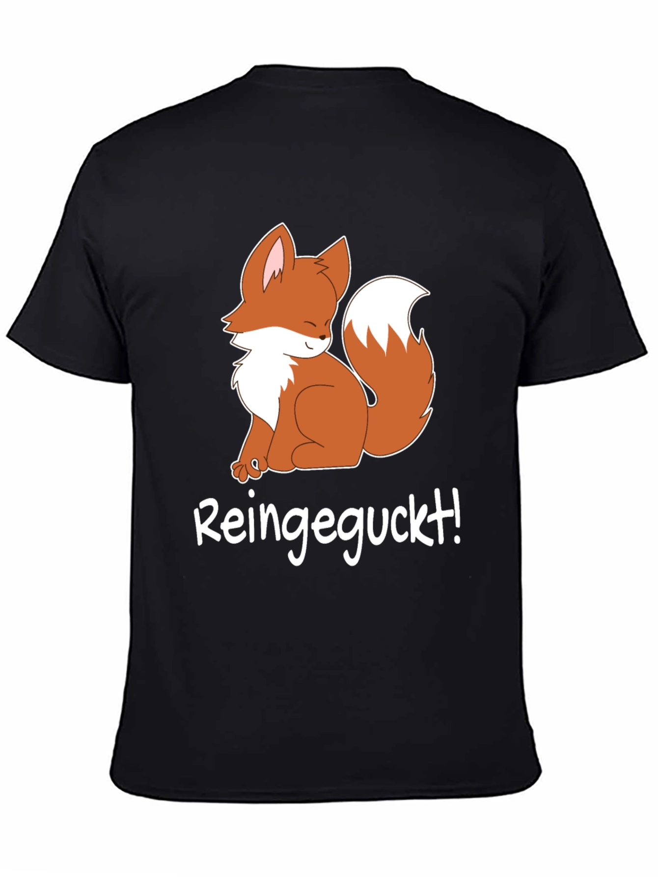 Black Cute Fox Graphic T-Shirt - Reingeguckt! view 4