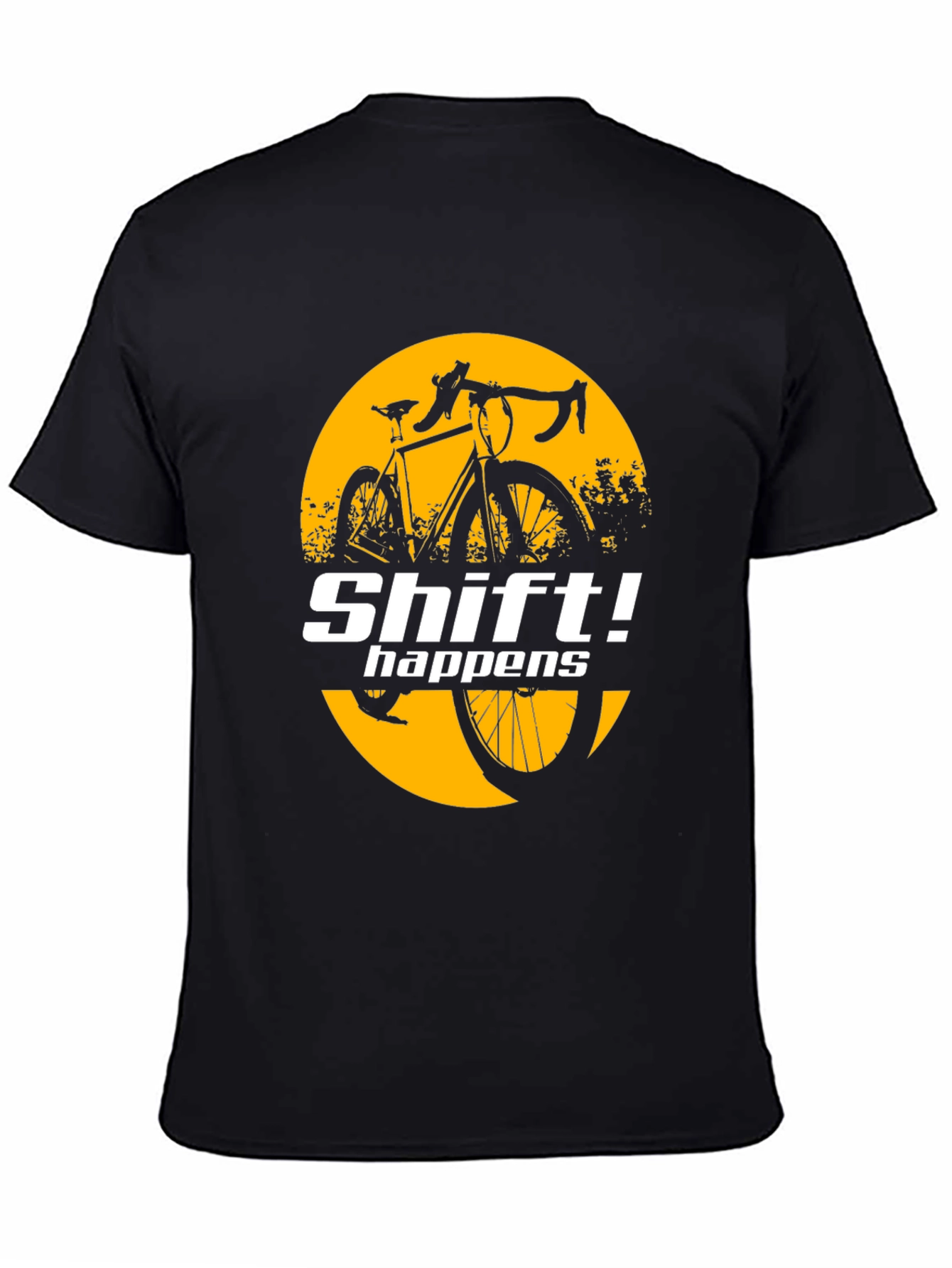 Black Shift Happens Bike Graphic T-Shirt view 4