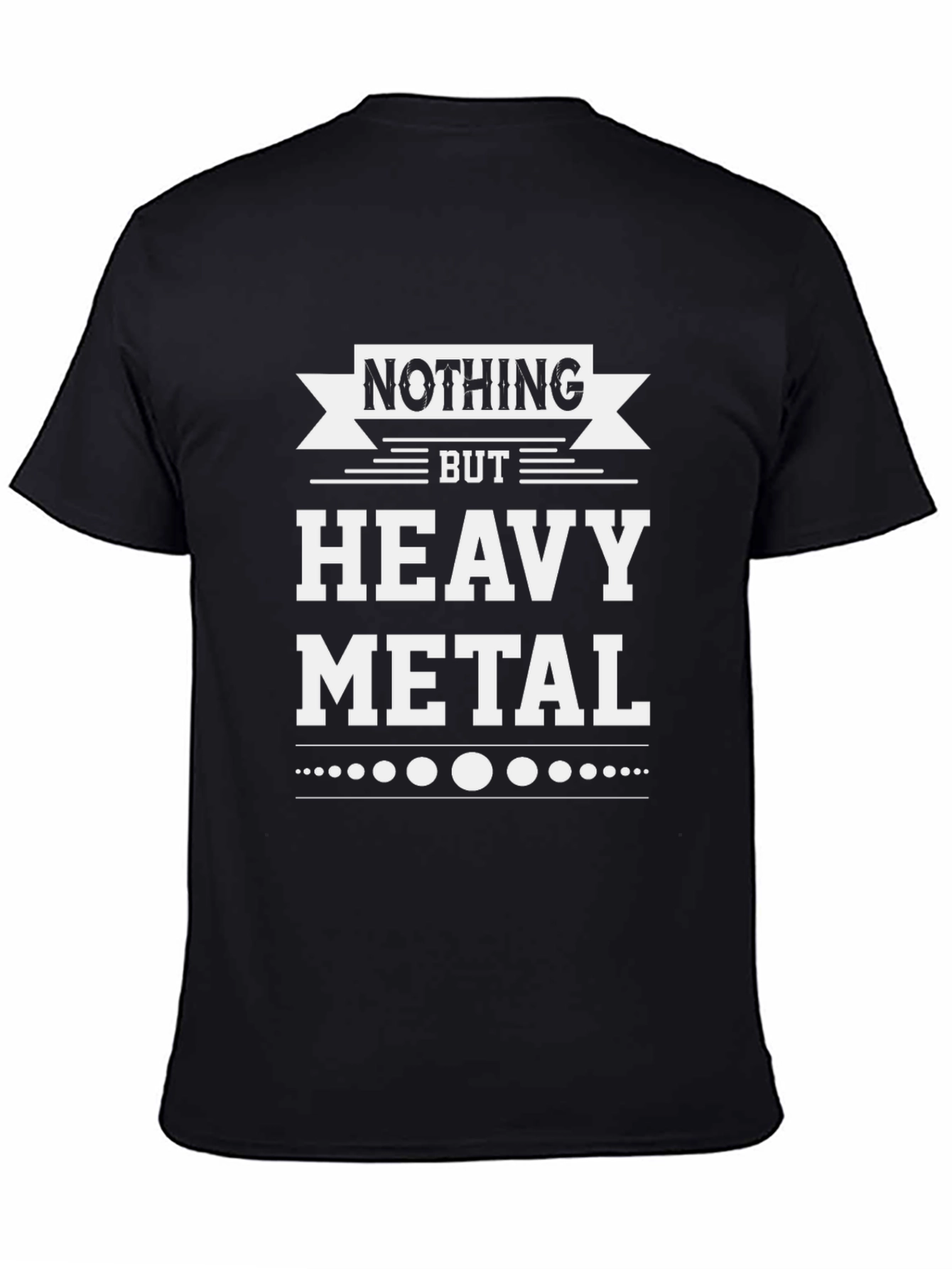 Black Nothing But Heavy Metal Black T-Shirt view 4