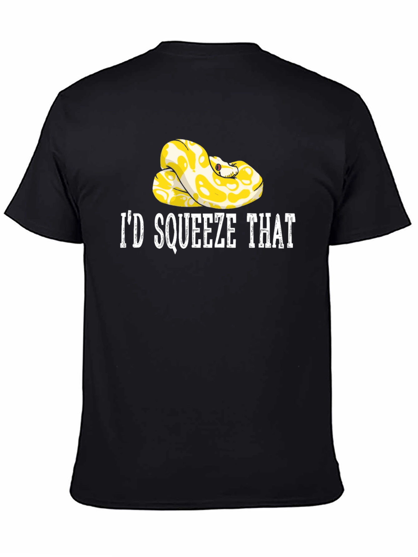 Black I'd Squeeze That Snake Graphic Tee - Novelty T-Shirt view 4