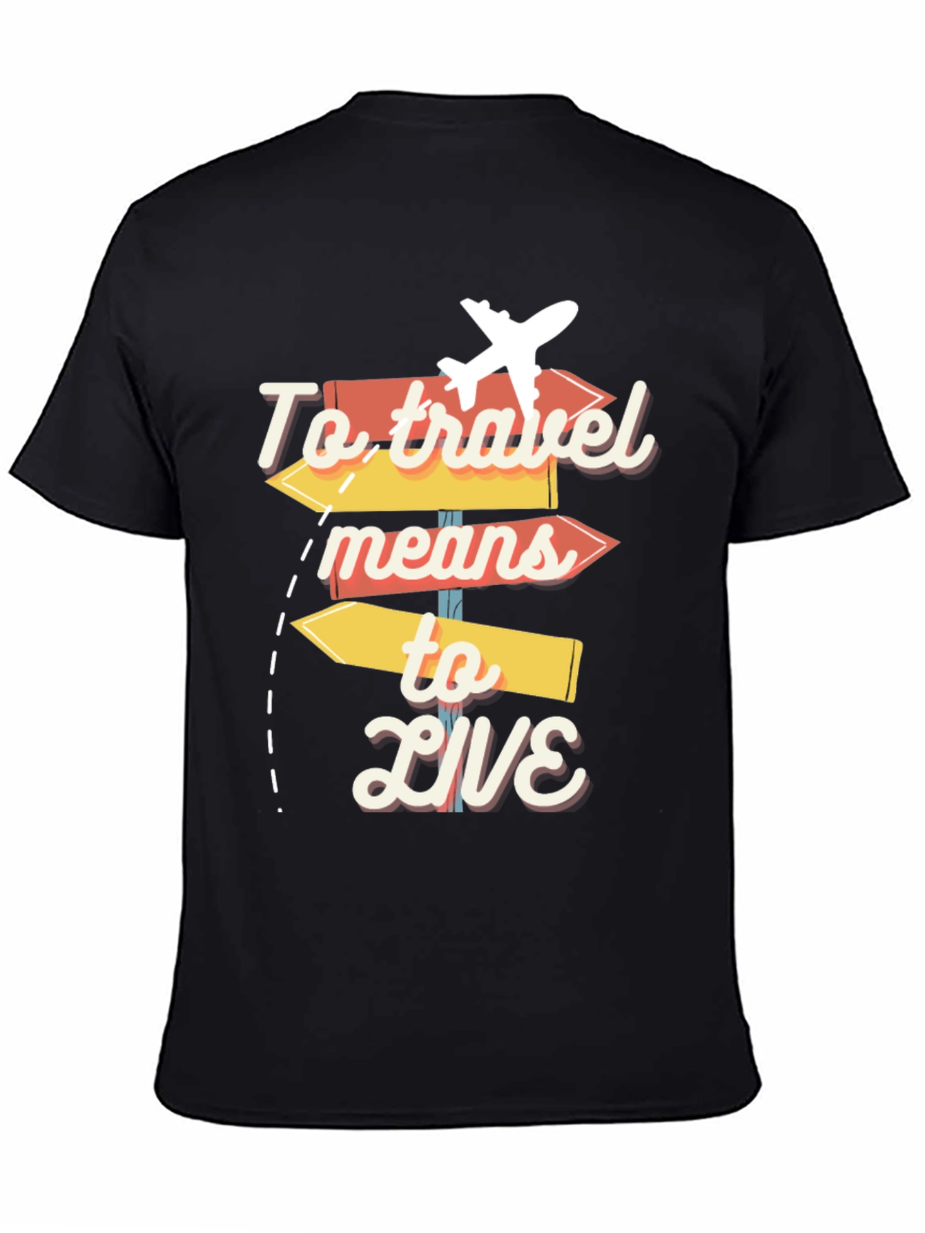 To Travel Means to Live Graphic Tee - 4