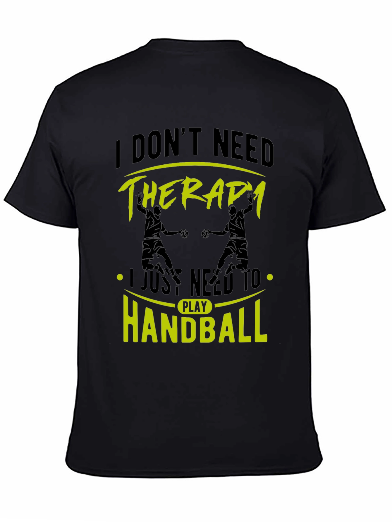Black Handball Therapy Black T-Shirt view 4