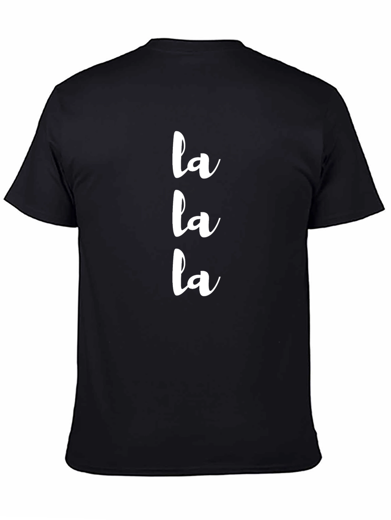 Black La La La Graphic Tee - Trendy Casual T-Shirt view 4