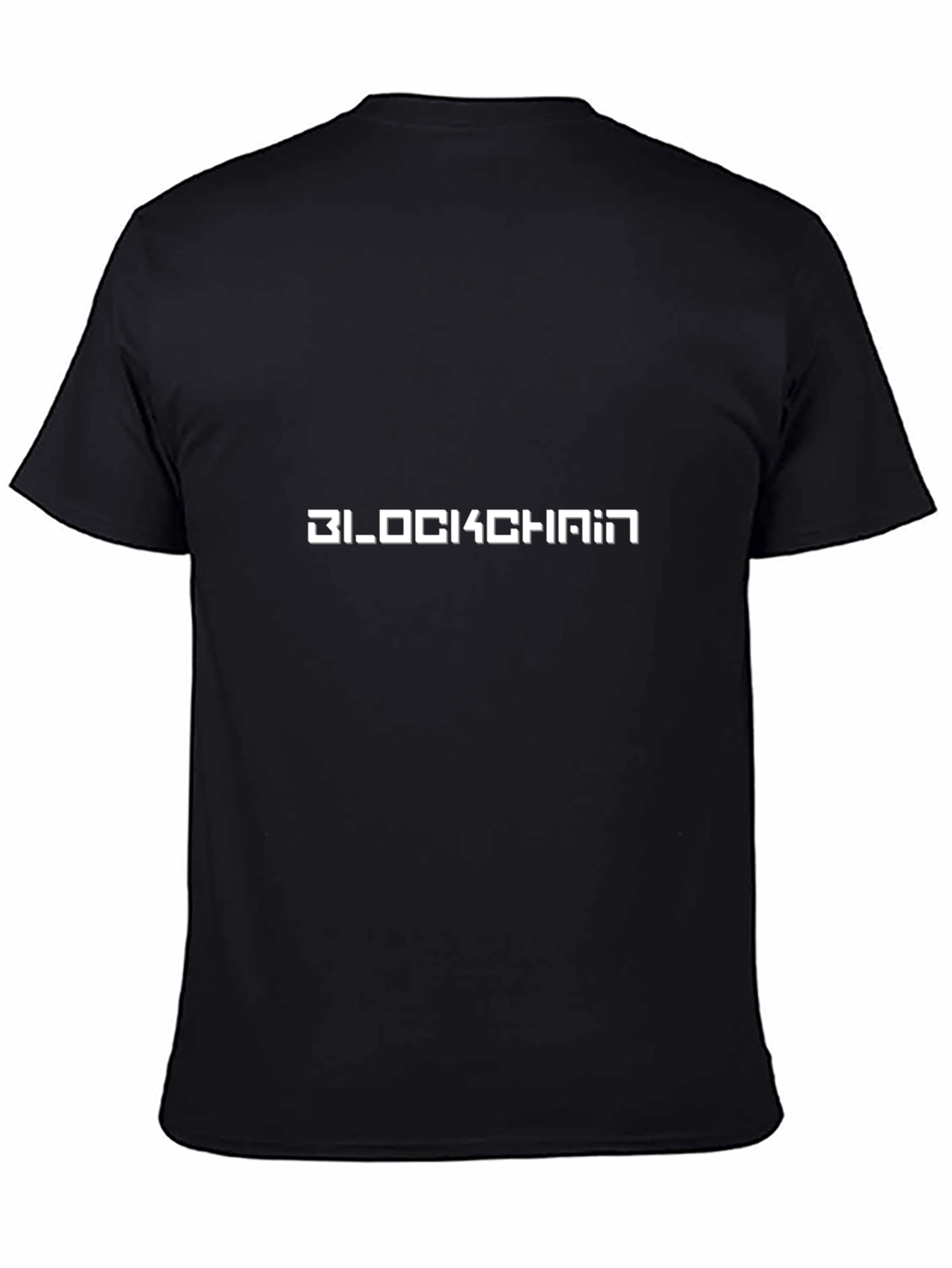 Black Blockchain T-Shirt - Crypto Enthusiast Tee view 4