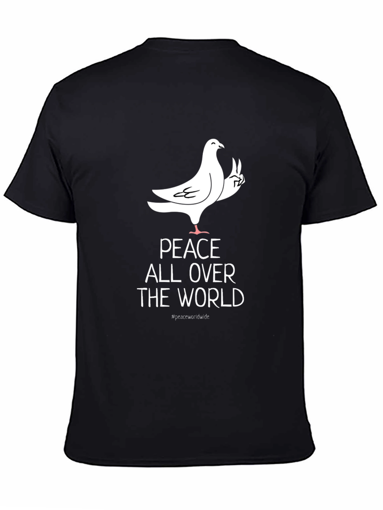 Black Peace Dove Graphic Tee - All Over the World view 4