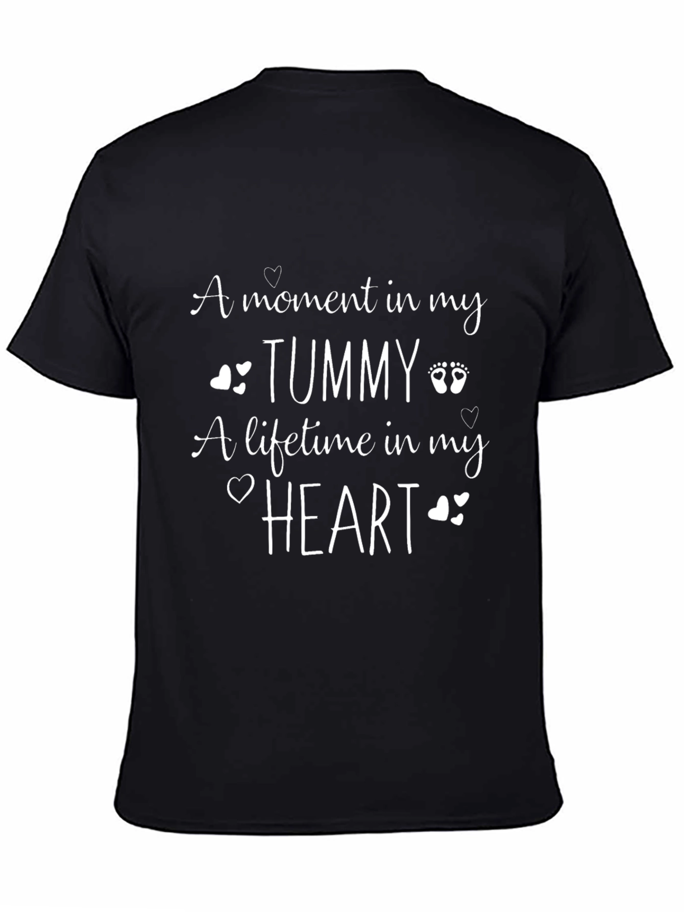 Black A Moment in My Tummy T-Shirt view 4