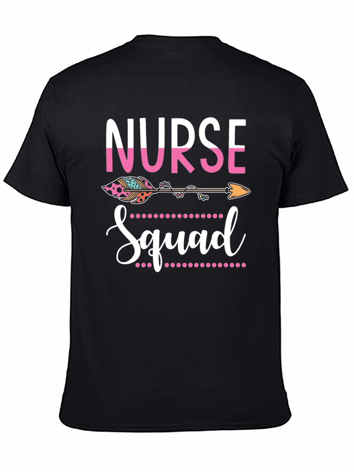 Black Nurse Squad Graphic Tee - Comfort and Style view 4