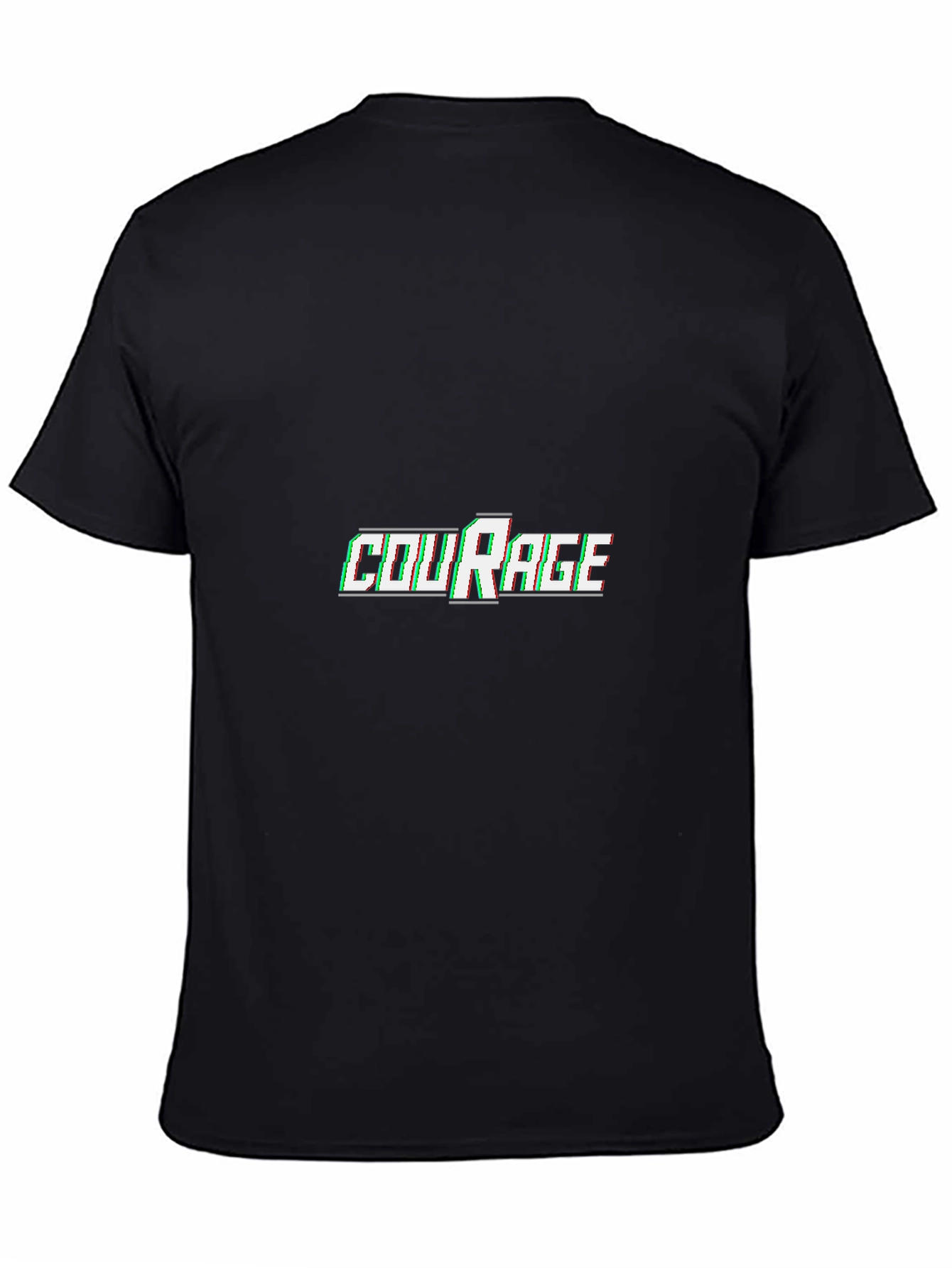 Black Courage Graphic Tee - Black Short Sleeve T-Shirt view 4