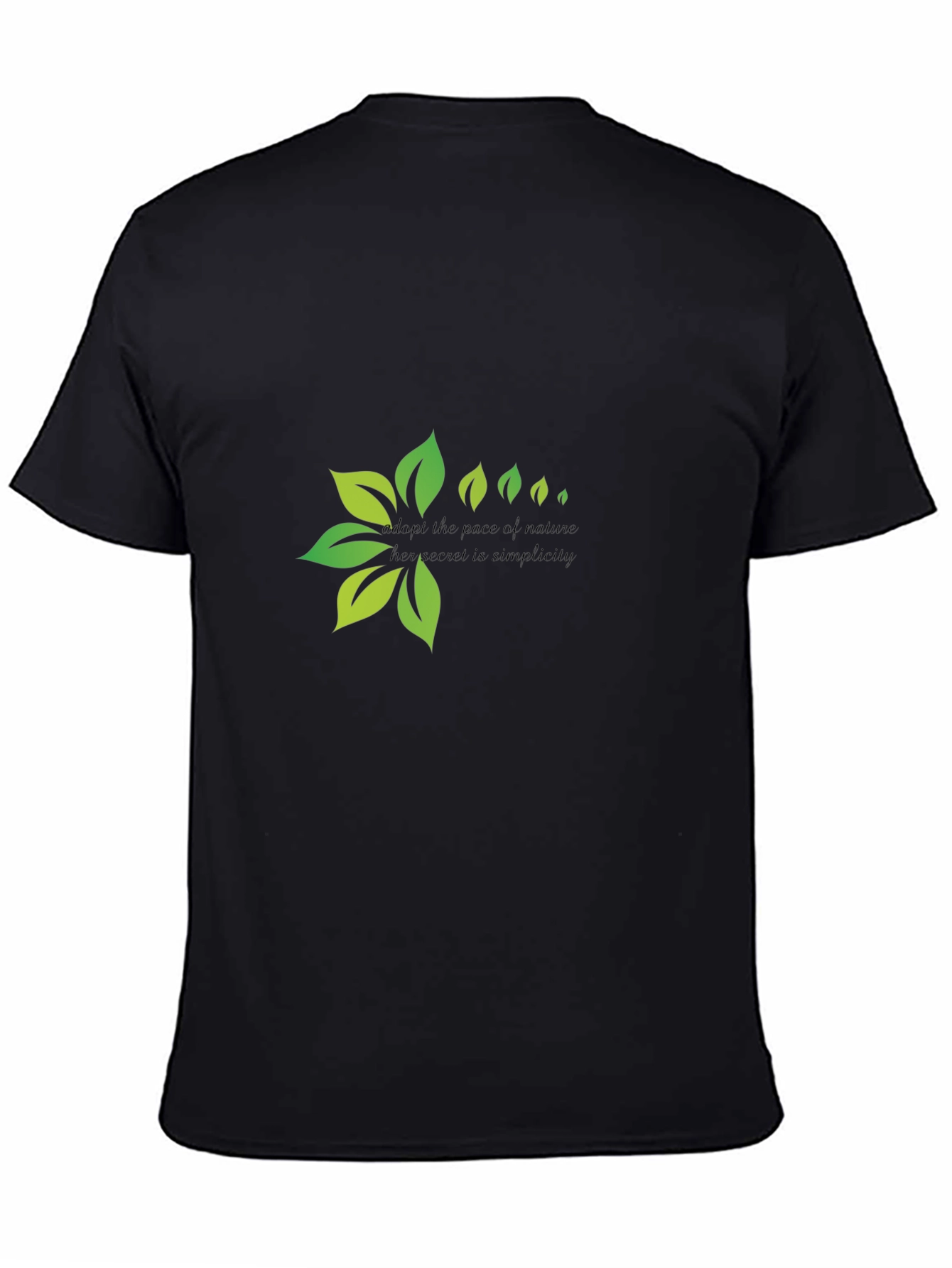 Nature Simplicity Graphic Black T-Shirt - 4