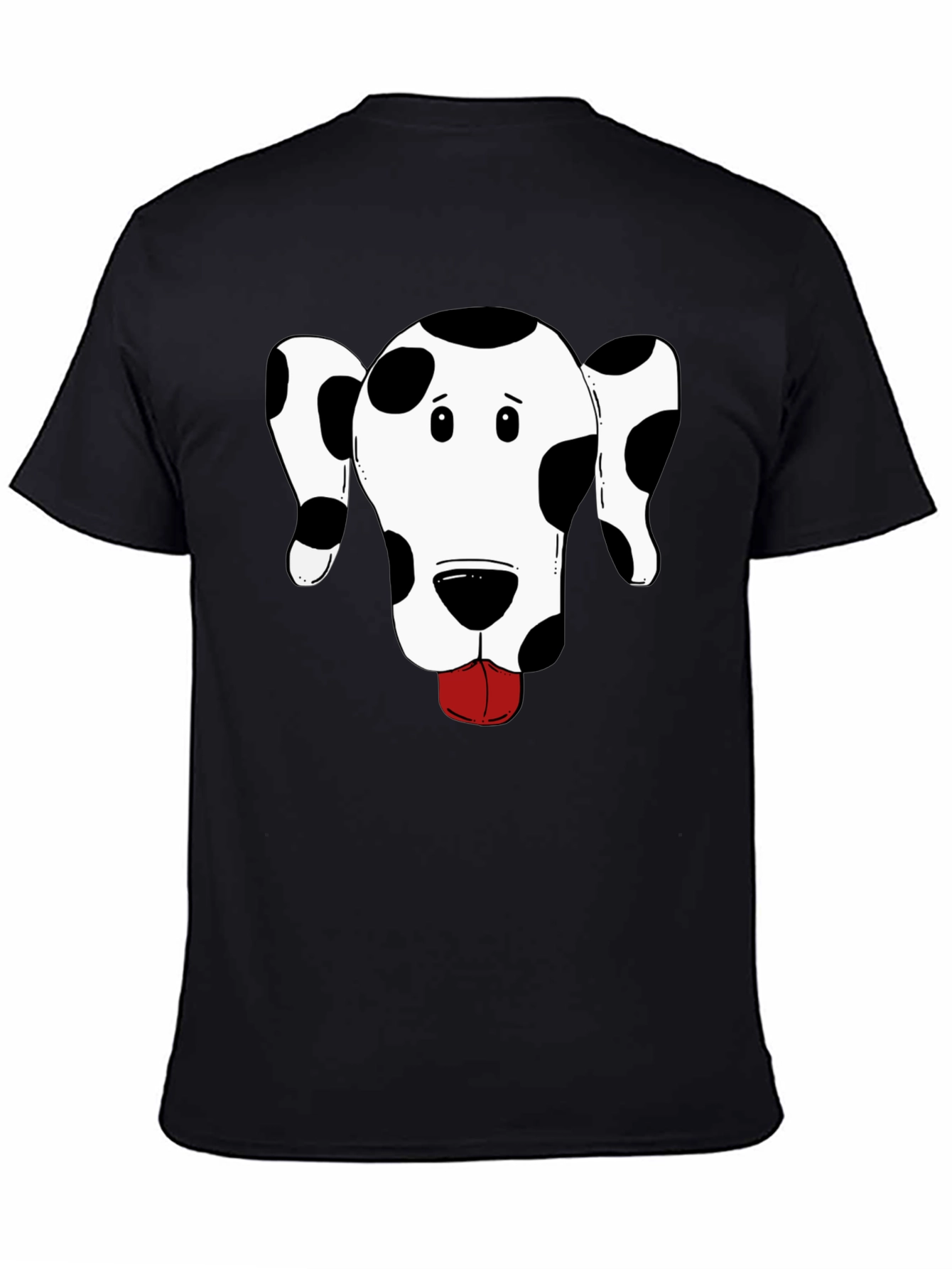 Black Dog Face Graphic T-Shirt - Men's Black Tee view 4