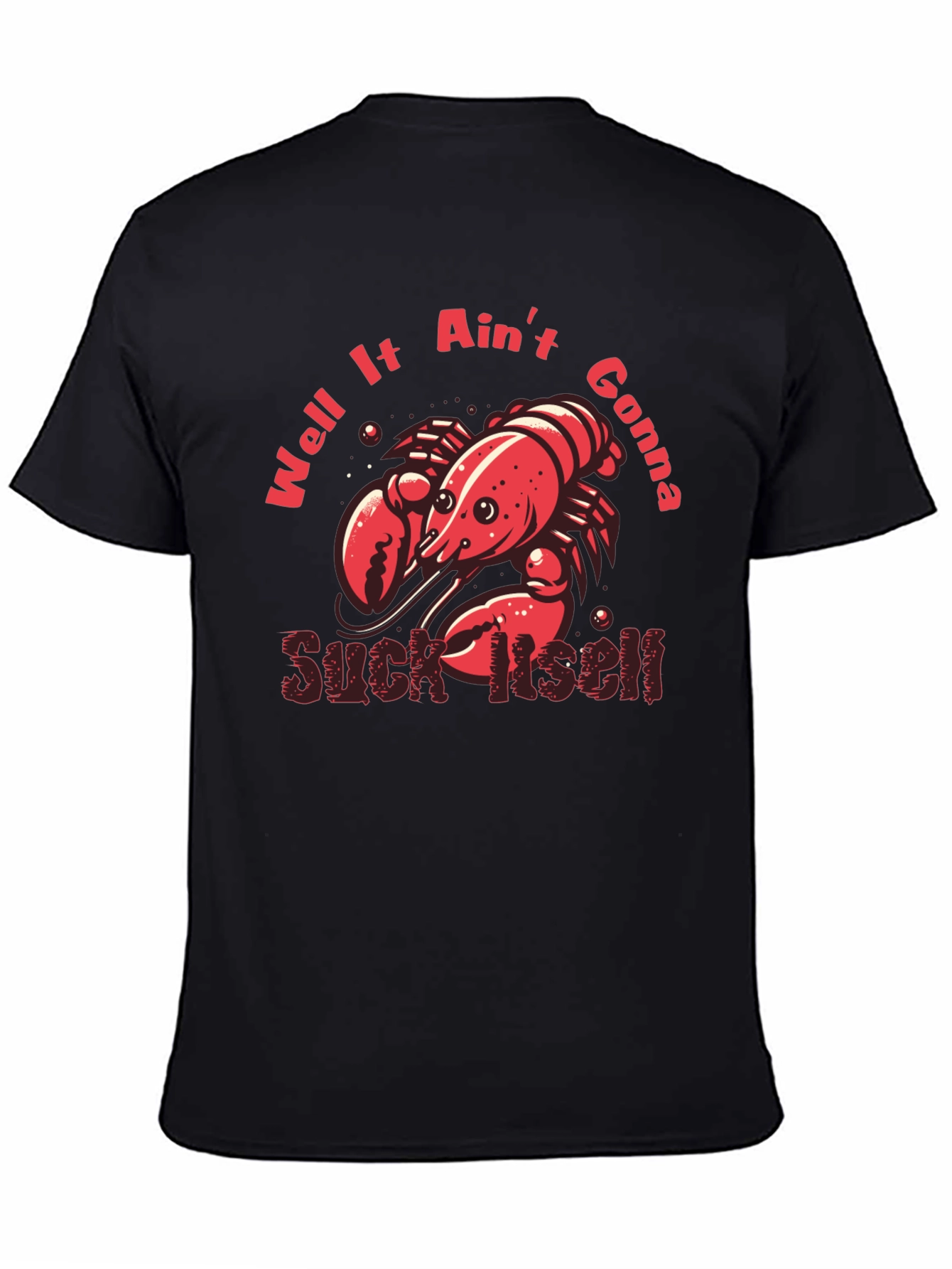 Black Crawfish Suck Itself Graphic T-Shirt view 4