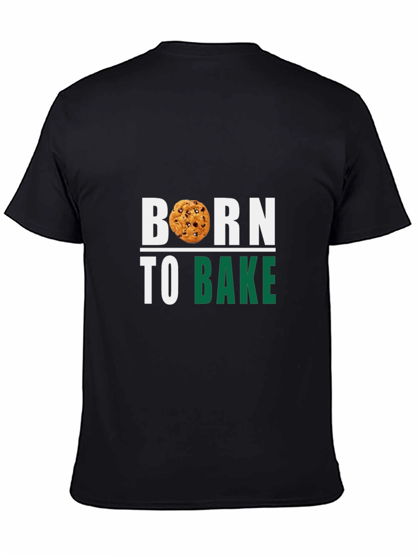 Black Born to Bake T-Shirt - Baking Lover Apparel view 4
