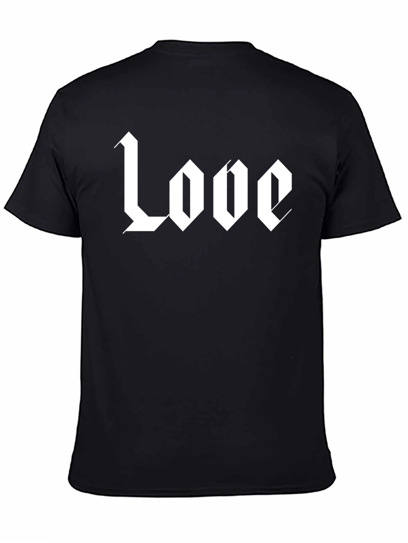 Black Gothic Love T-Shirt - Black Graphic Tee view 4