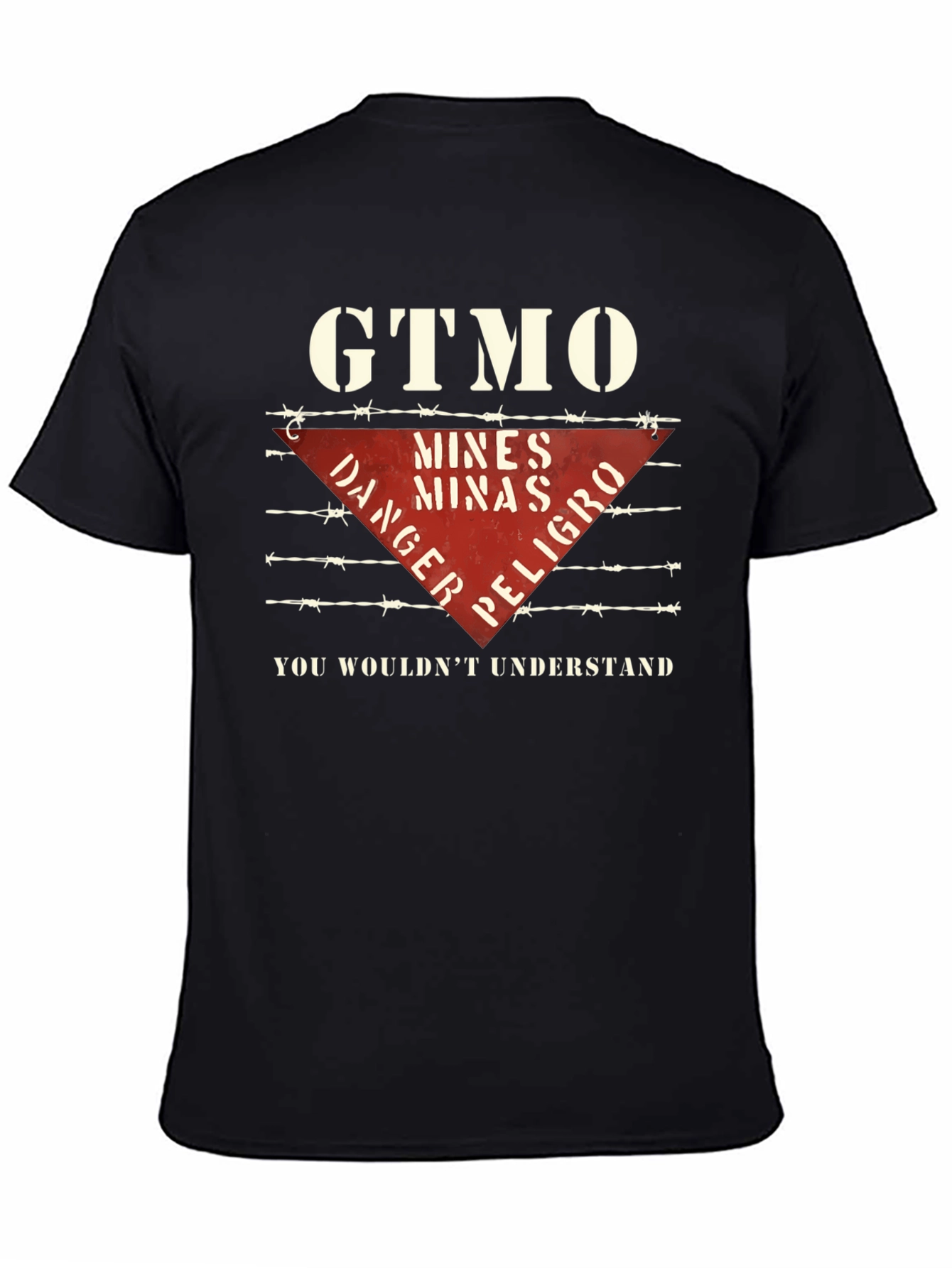 Black GTMO Danger Mines T-Shirt - You Wouldn't Understand view 4
