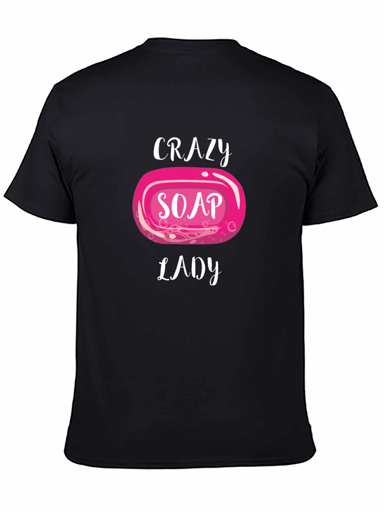 Black Crazy Soap Lady Black T-Shirt view 4