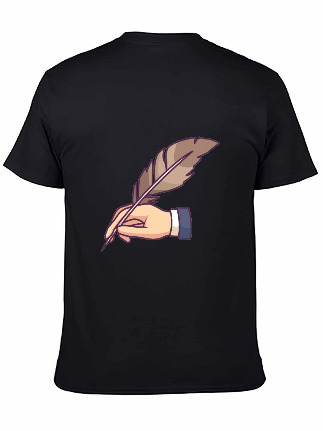Black Quill Pen Writer Graphic Tee view 4