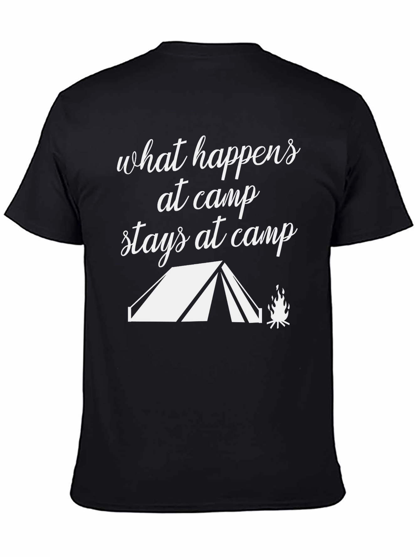 Black Camp Adventure T-Shirt - What Happens at Camp view 4