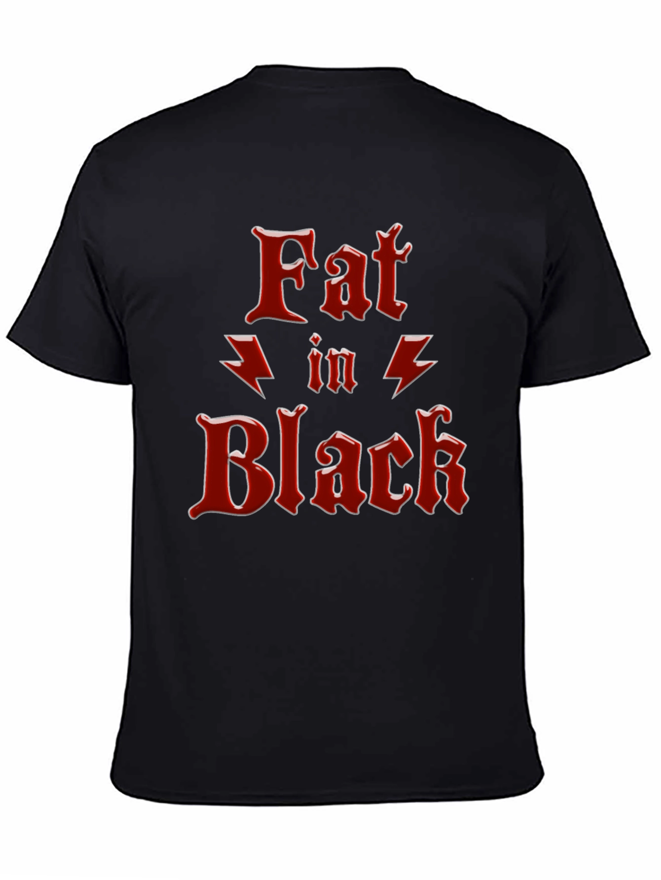 Black Fat In Black Graphic T-Shirt view 4