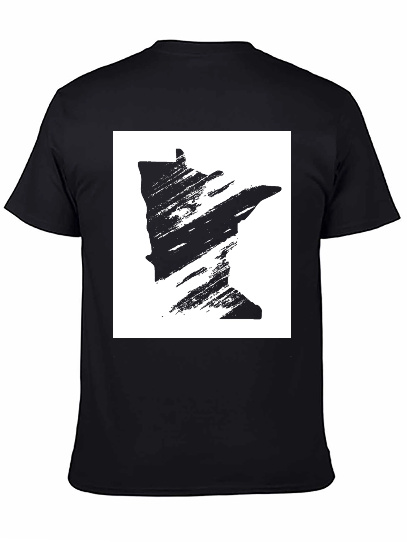 Black Minnesota State Graphic Black T-Shirt view 4