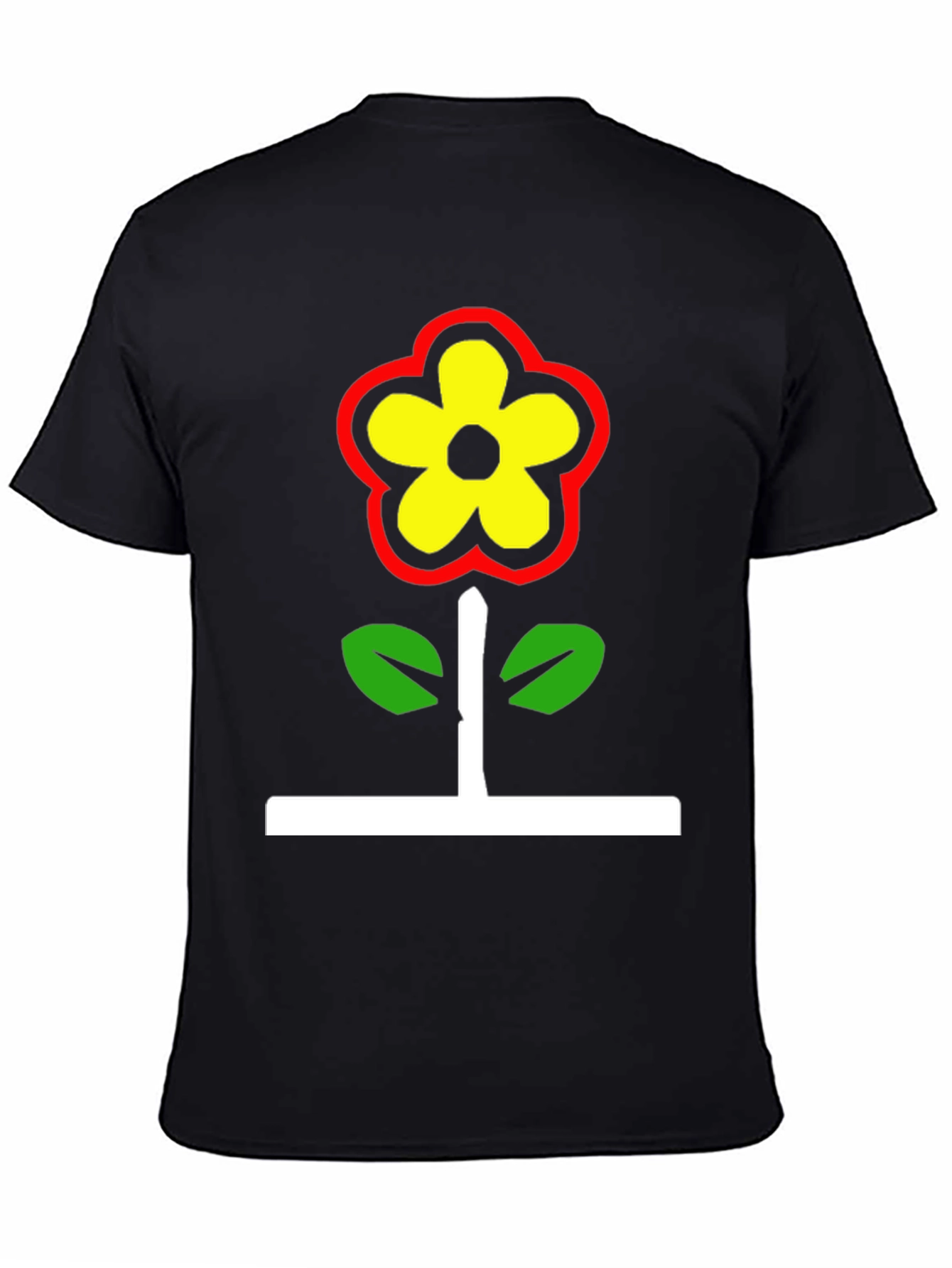 Black Retro Flower Graphic Tee - Black view 4