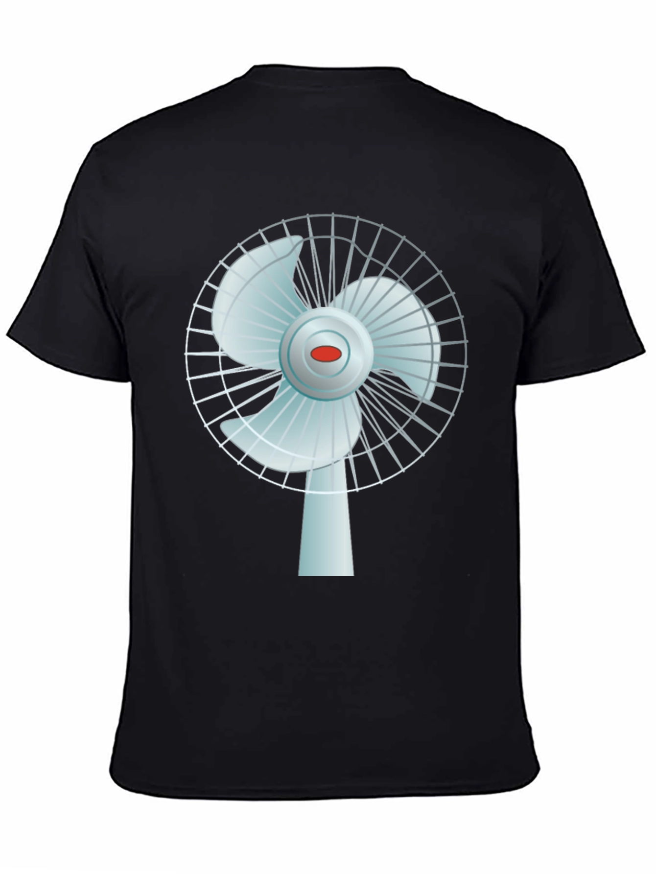 Black Novelty Fan Graphic T-Shirt view 4