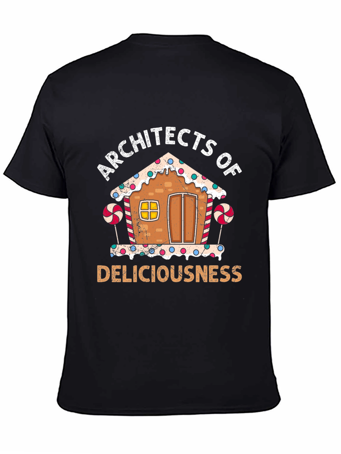 Black Architects of Deliciousness Gingerbread House T-Shirt view 4
