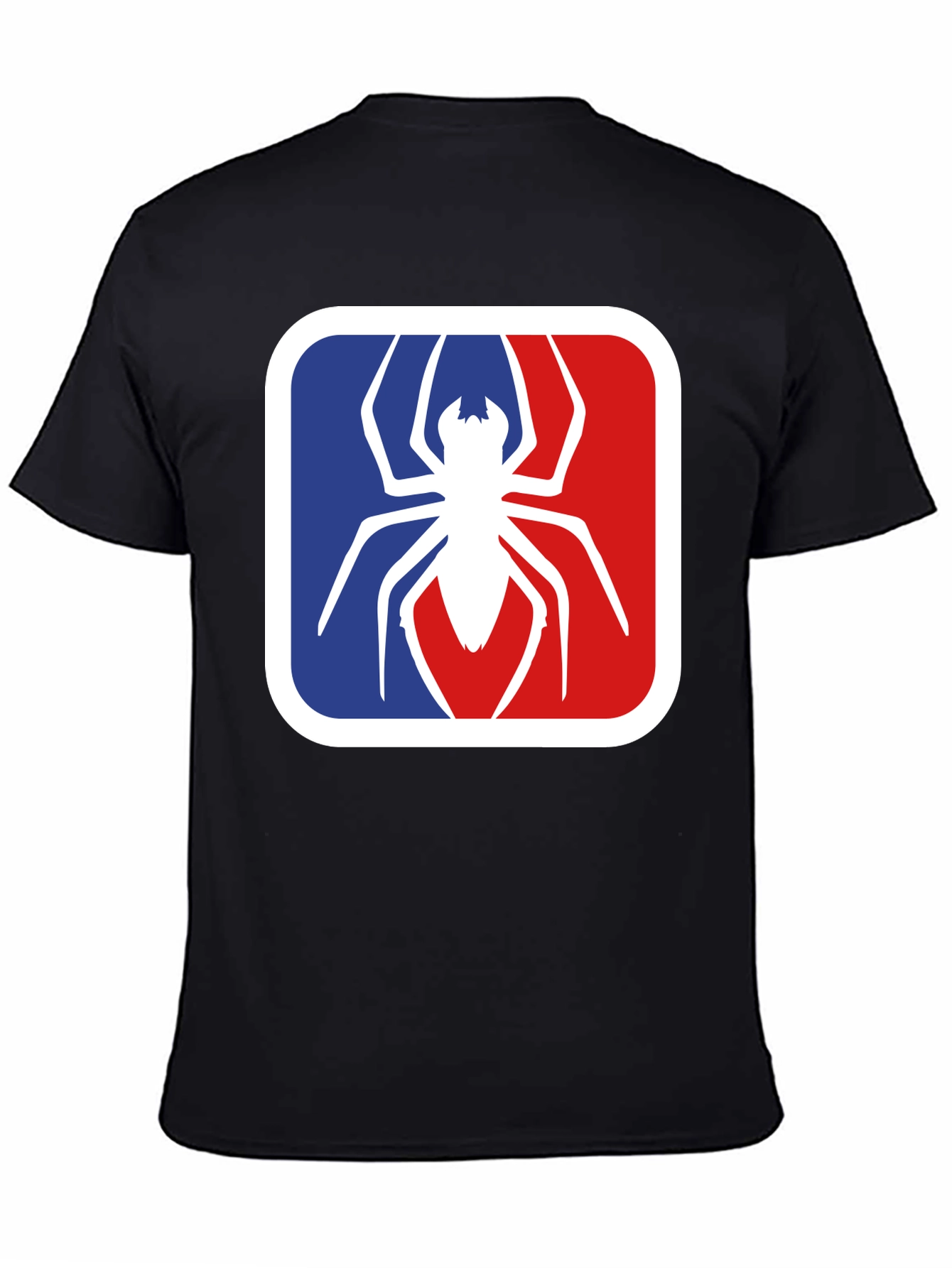 Black Spider Graphic Tee - Black Cotton Blend T-Shirt view 4