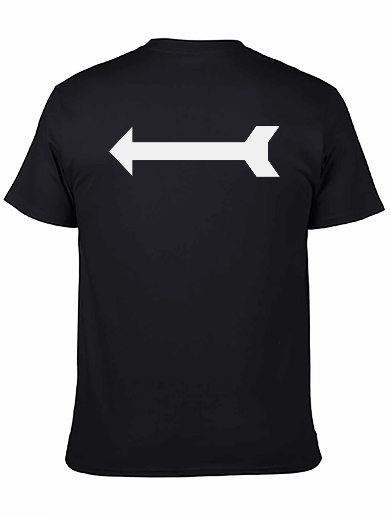 Arrow Pointing Left Black T-Shirt - 4
