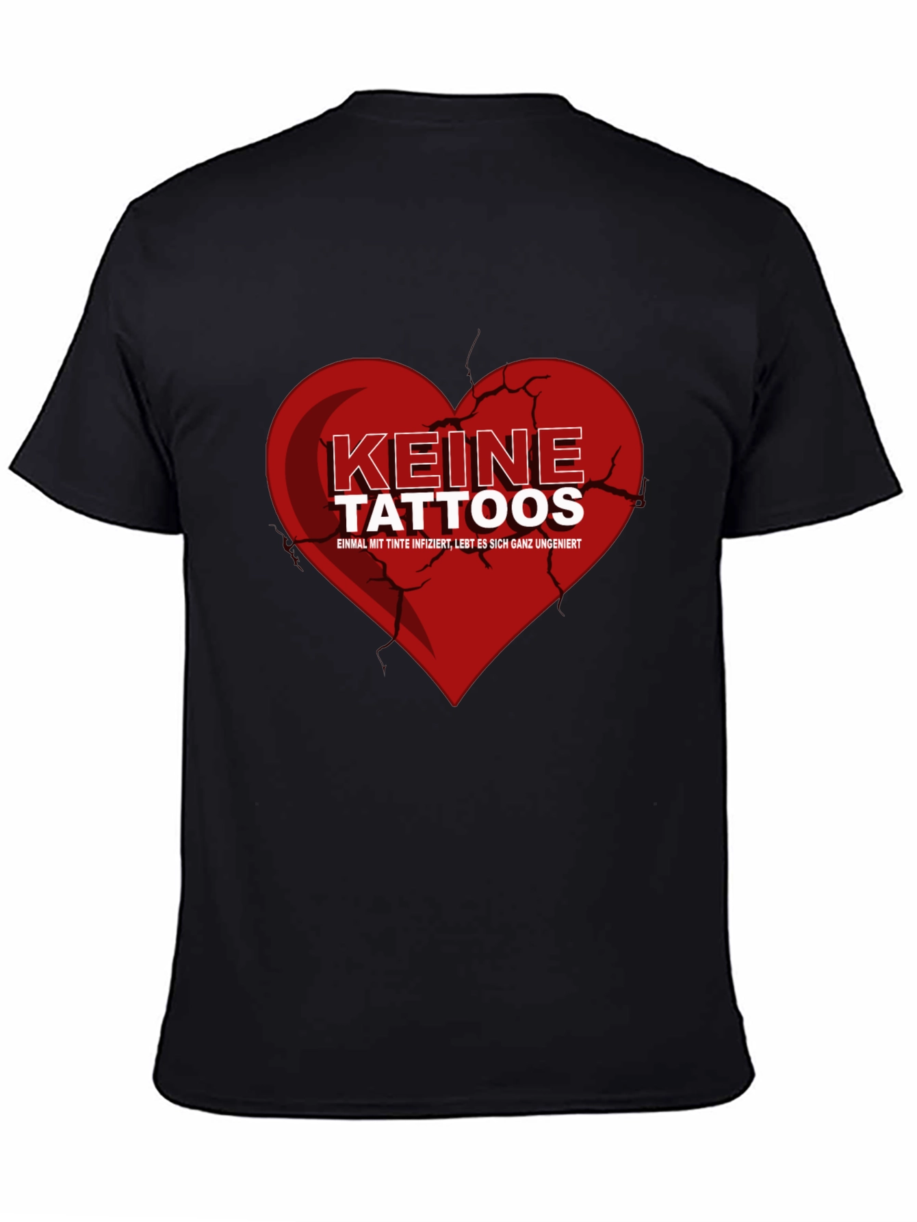Black Keine Tattoos Graphic Tee - Black view 4
