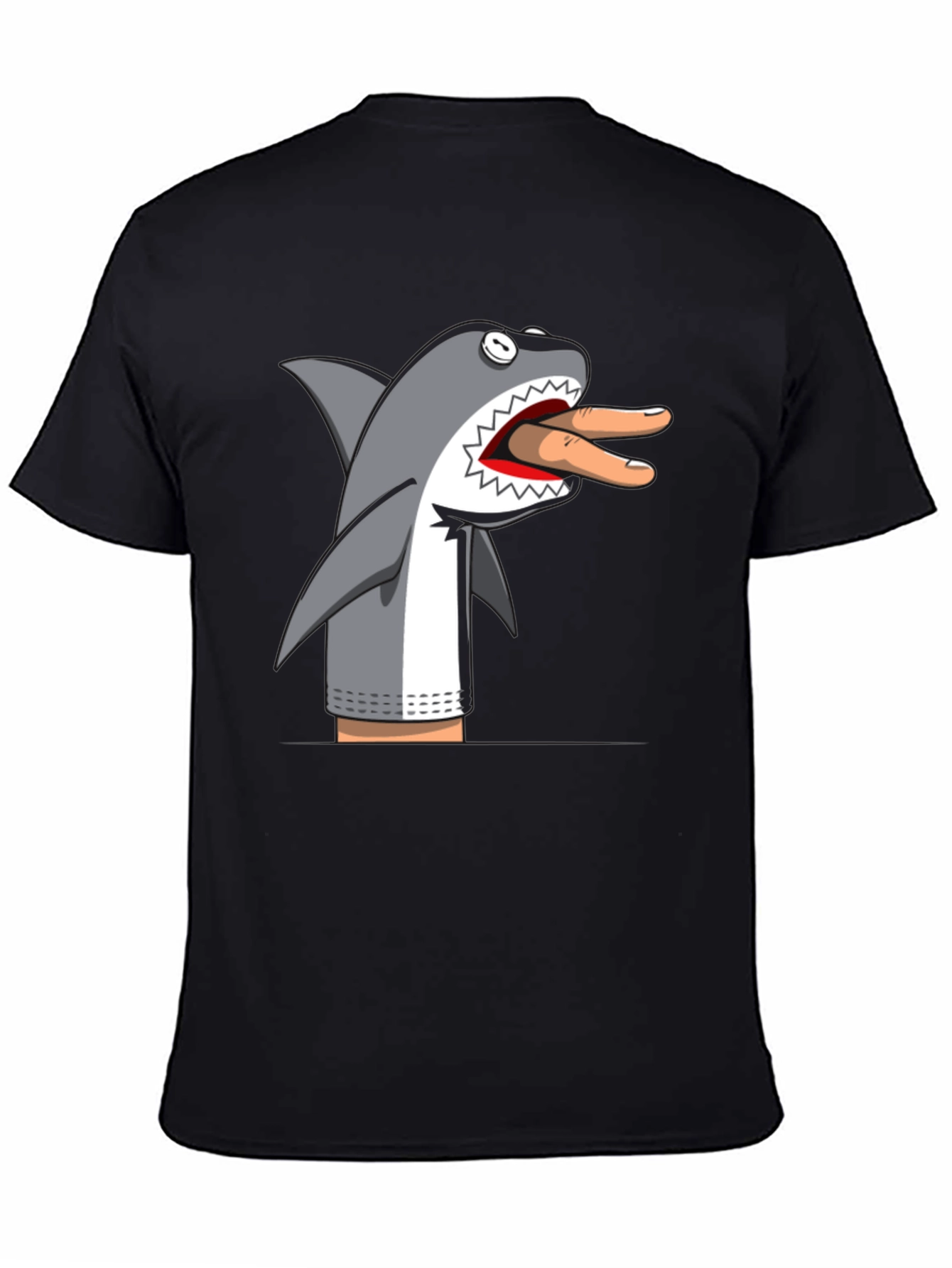 Black Shark Puppet T-Shirt view 4