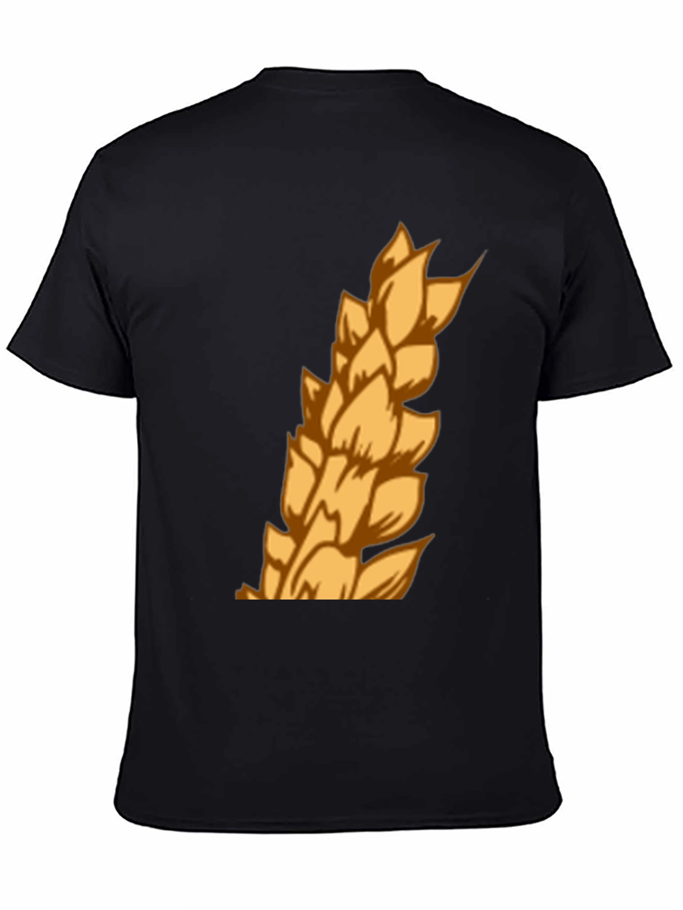 Black Wheat Graphic Tee - Mens Black T-Shirt view 4
