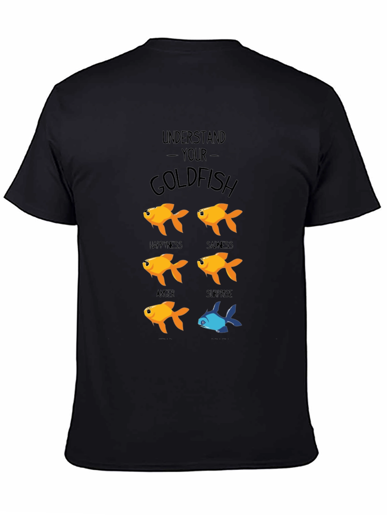 Black Funny Understand Your Goldfish Graphic T-Shirt view 4