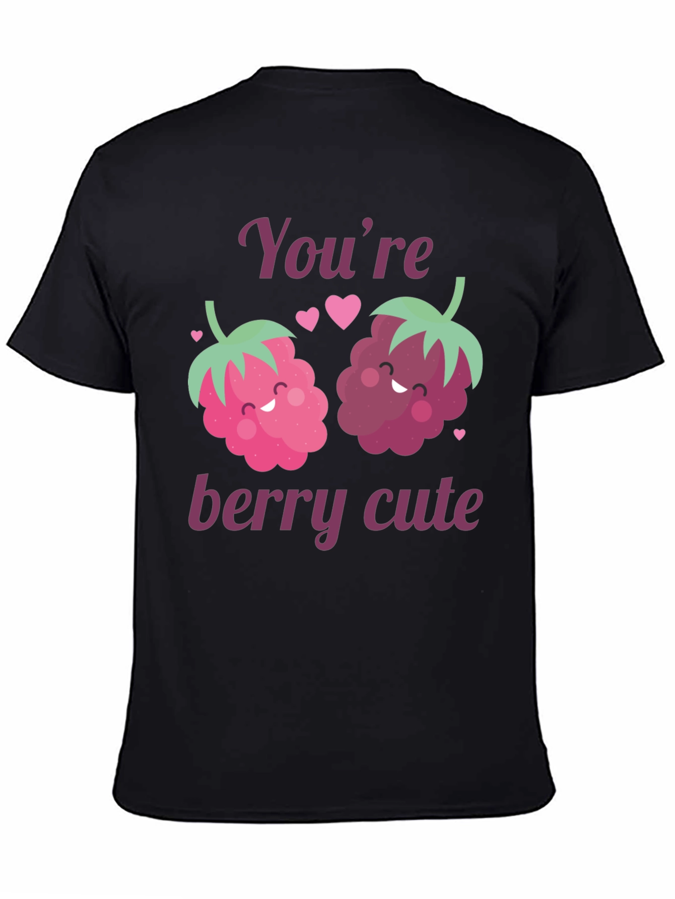 Black You're Berry Cute Graphic Tee view 4