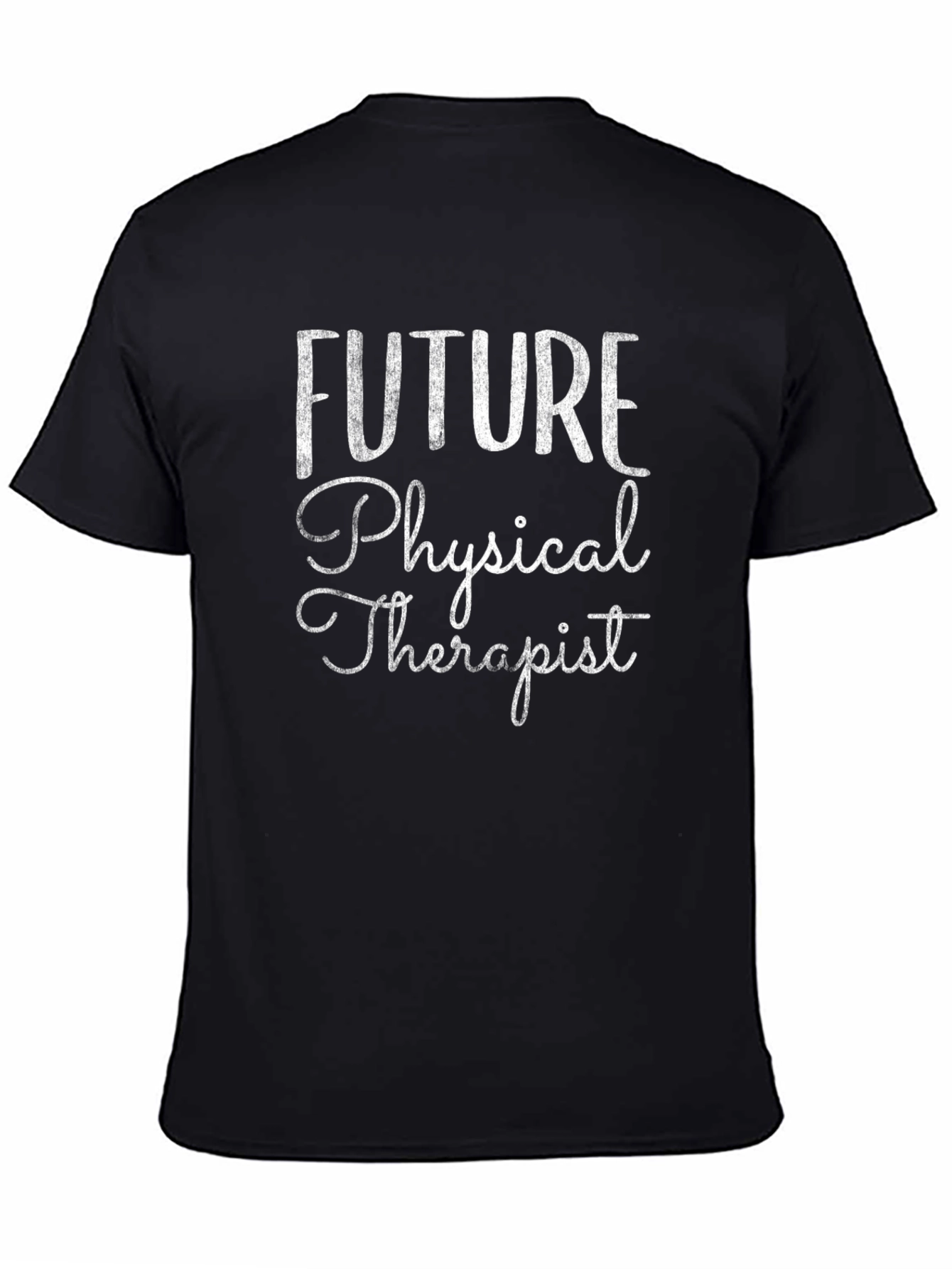 Black Future Physical Therapist Black T-Shirt view 4