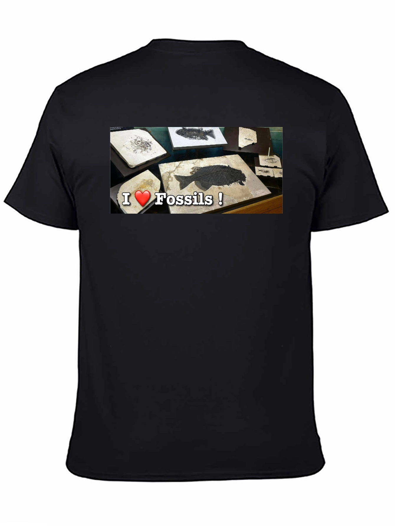 Black I Love Fossils T-Shirt view 4