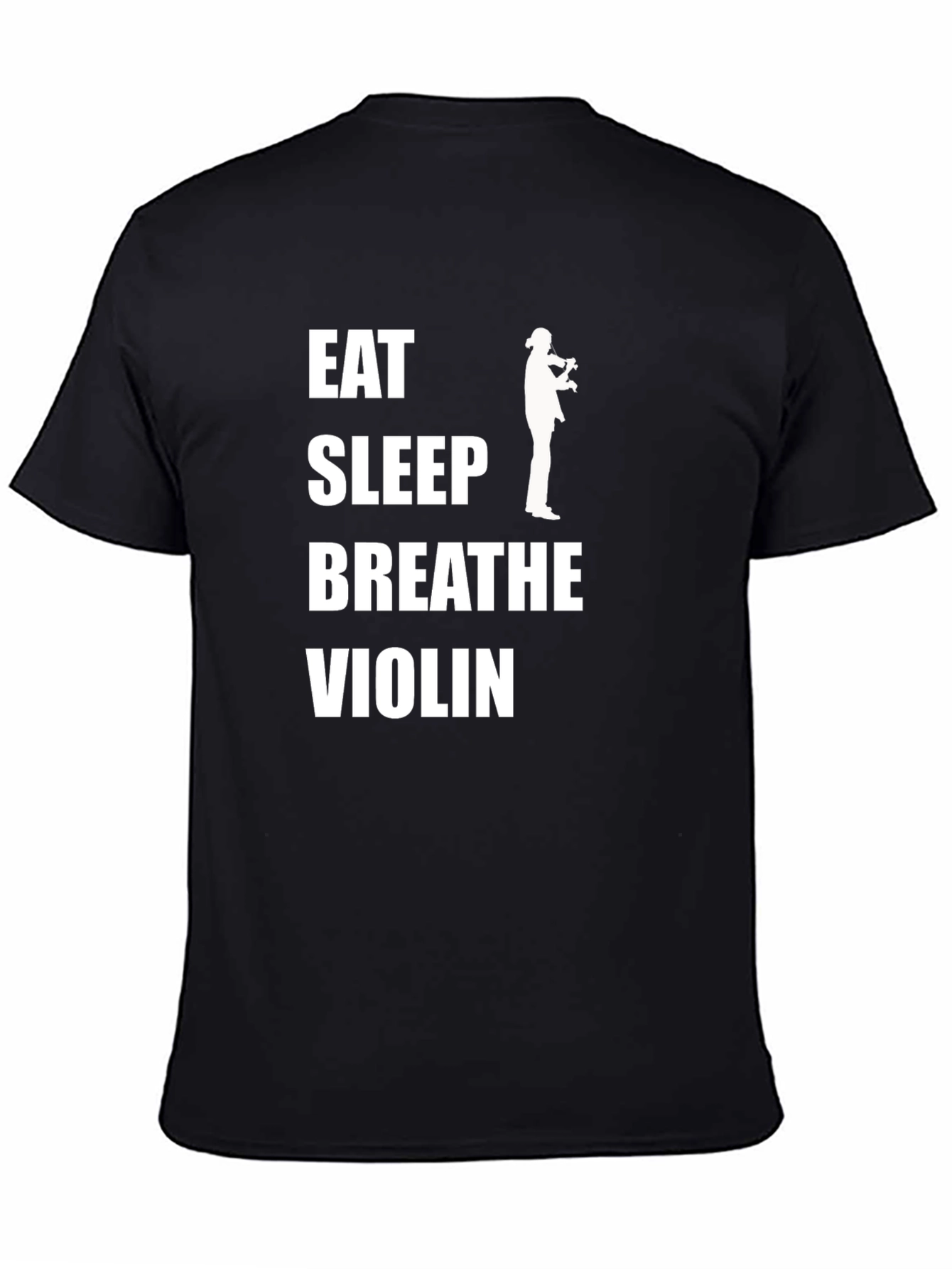 Black Eat Sleep Breathe Violin T-Shirt view 4