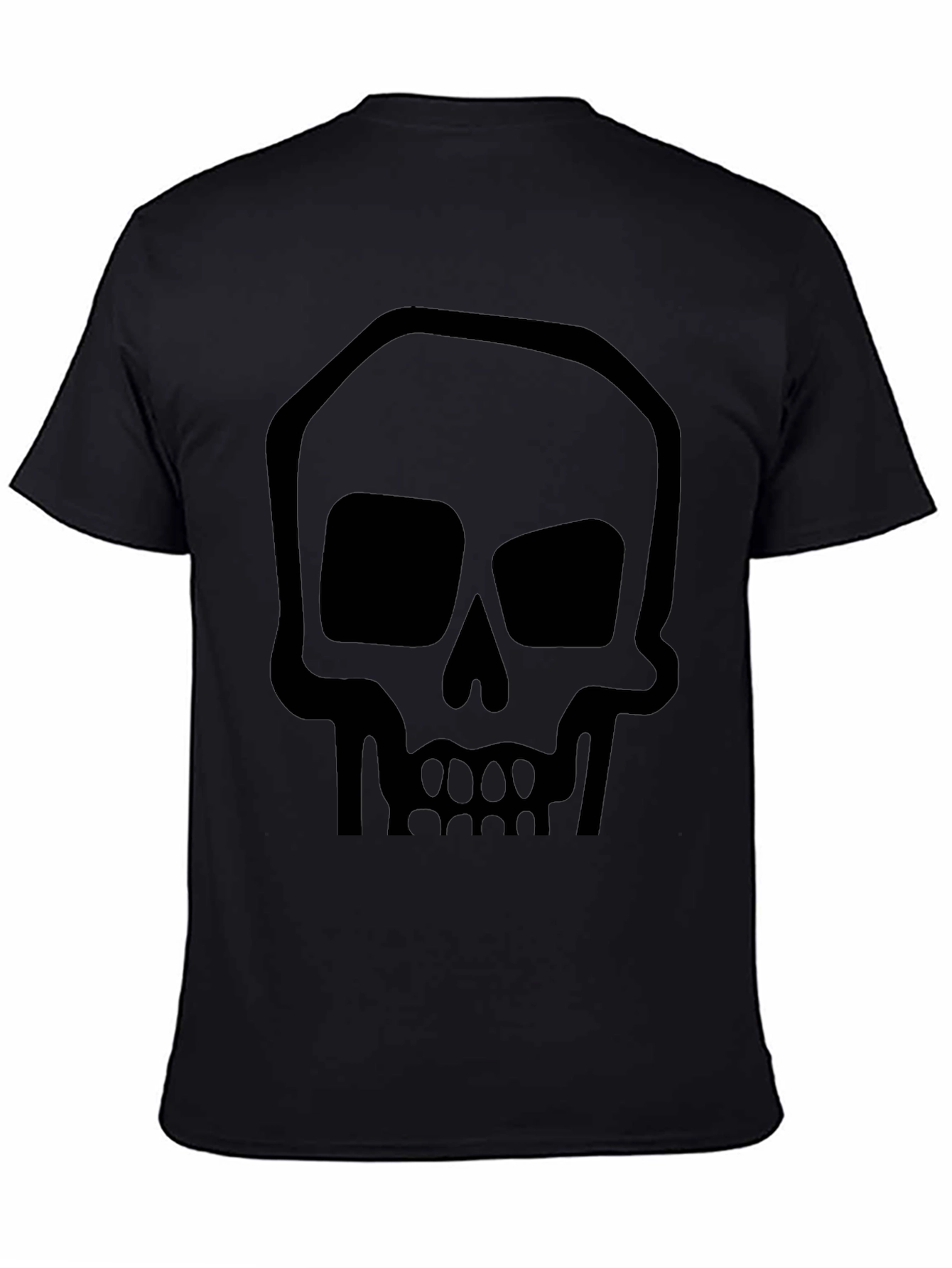 Black Skull Graphic Black T-Shirt view 4