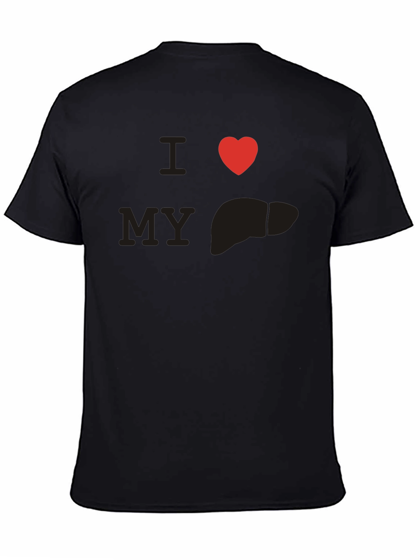 Black I Heart My Liver Tee - Black view 4