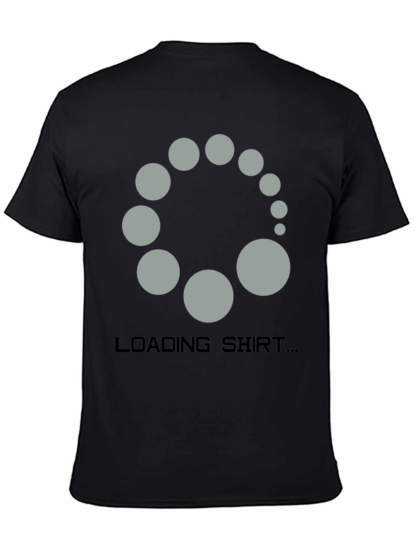 Black Loading Shirt Novelty Graphic Tee view 4
