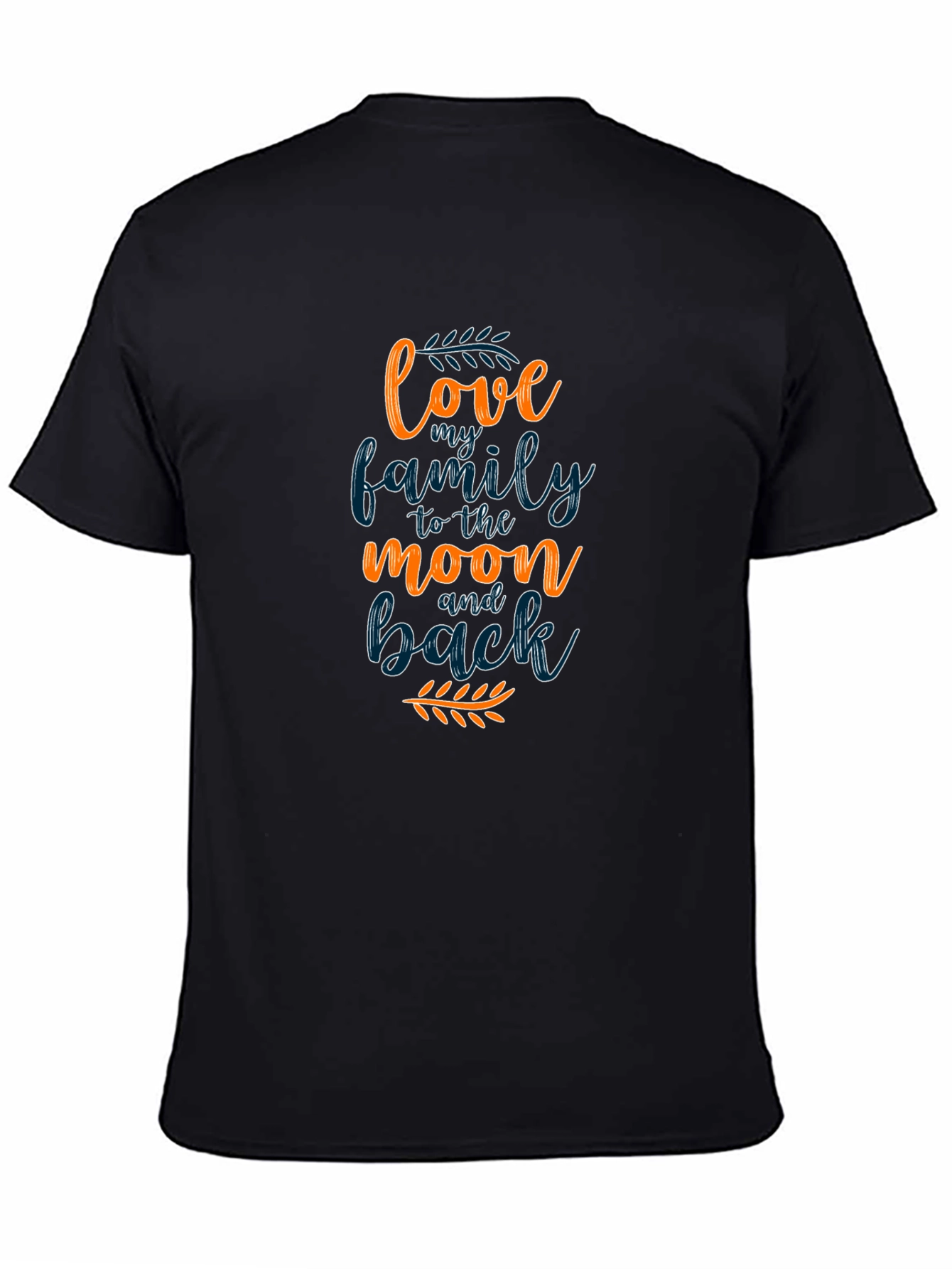 Black Love My Family T-Shirt - Cute Graphic Tee view 4