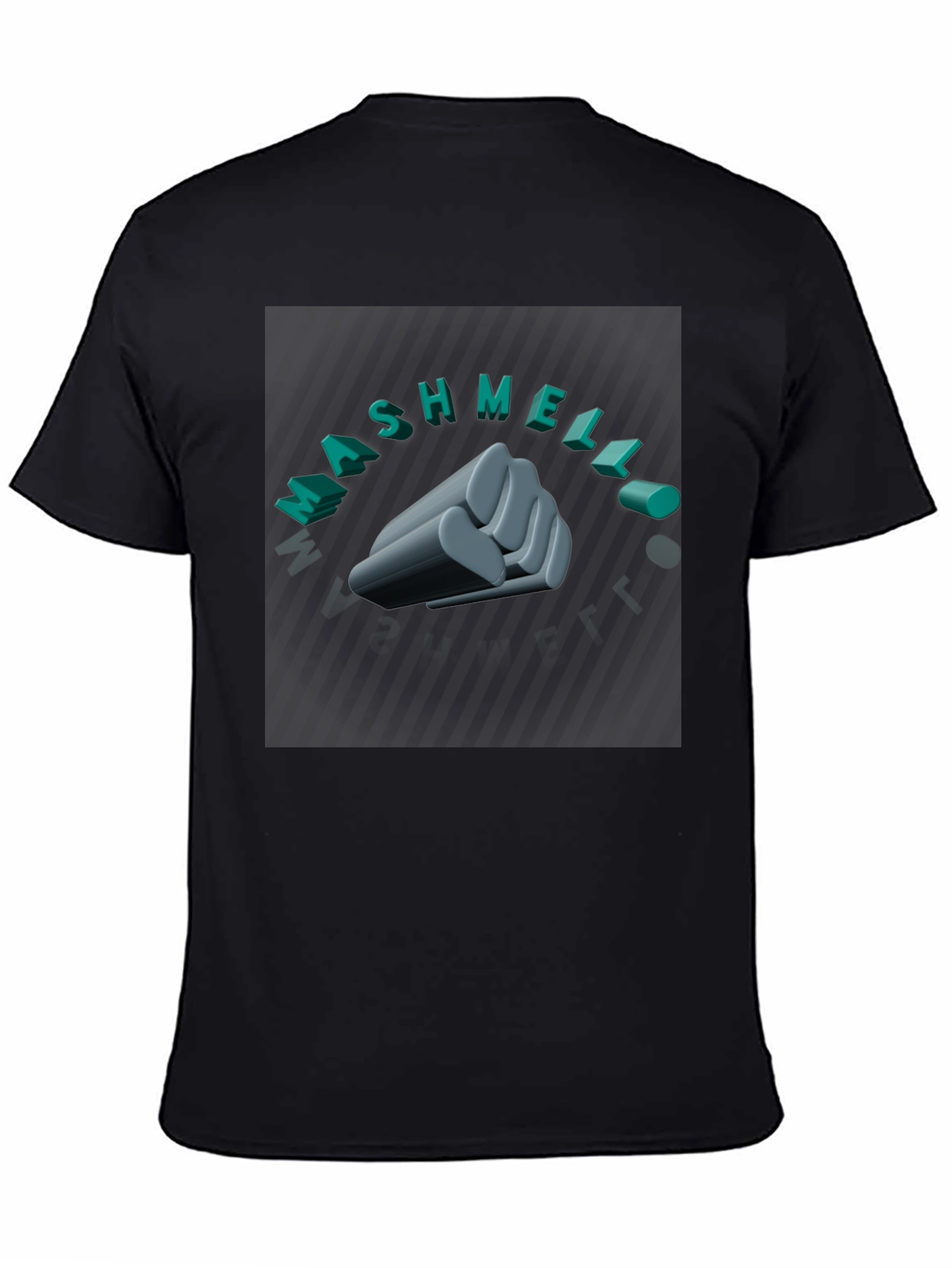 Black Mashmellow Fist Black Graphic Tee view 4